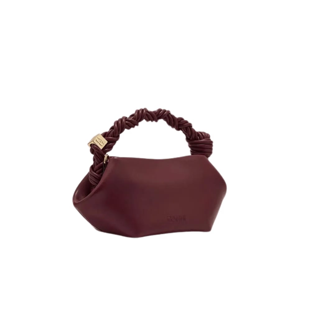 Ganni Burgundy Mini Bou Bag