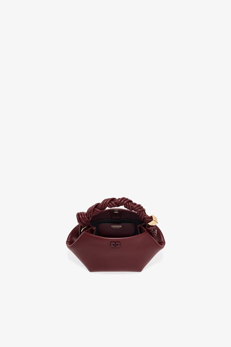 Ganni Burgundy Mini Bou Bag