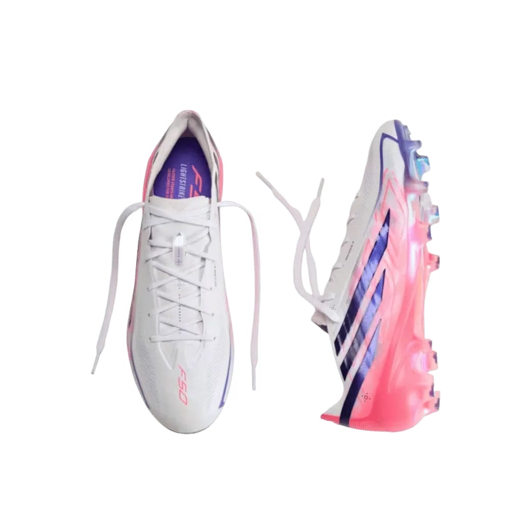 Adidas F50 Hyperfast Elite Firm Ground Soccer Cleats Cloud White