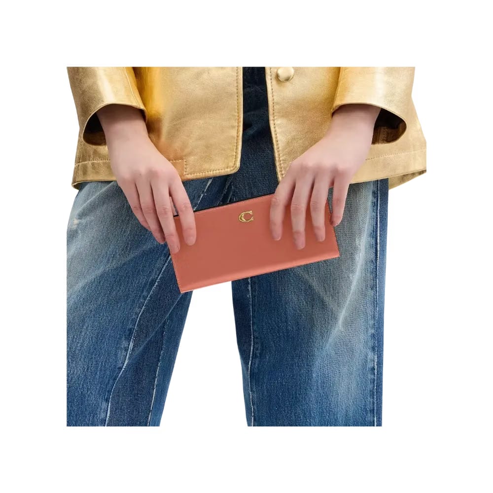 Coach Essential Slim Wallet Dark Peach