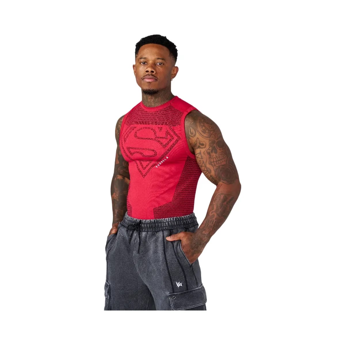 YoungLA Superman Compression Tanks 'Red'