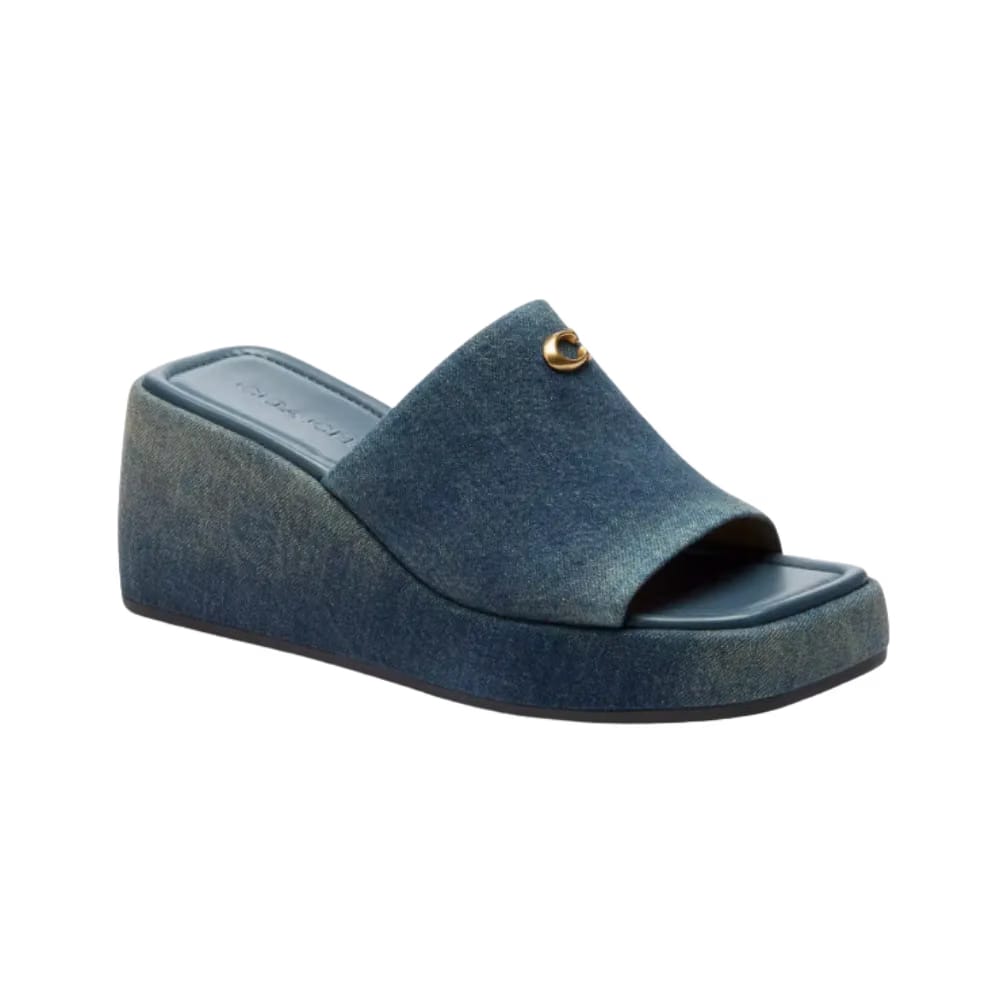 Coach Marie Platform In Loved Denim