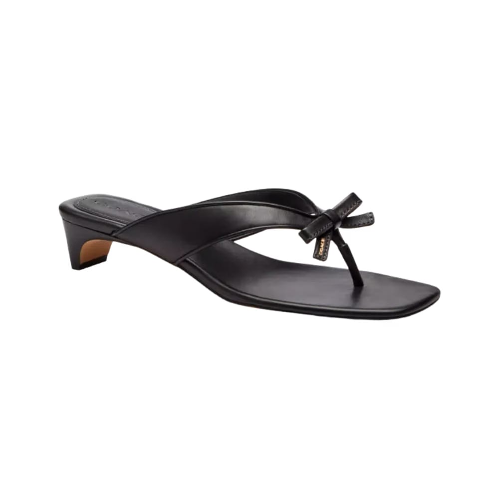 Coach Bow Thong Kitten Black