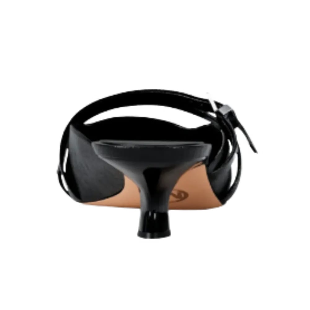Michael Kors Yvette Crackled Kitten Mule Black