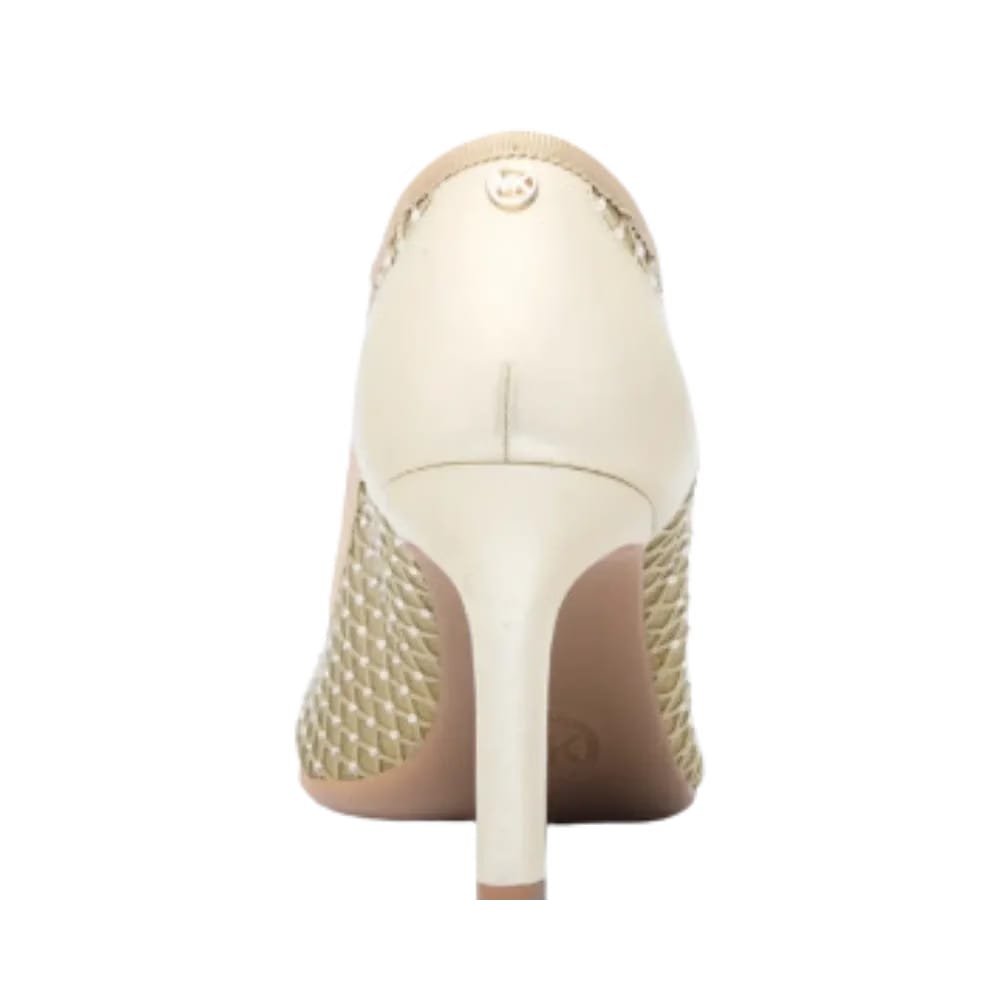 Michael Kors Willa Embellished Mesh Pump Pale Gold