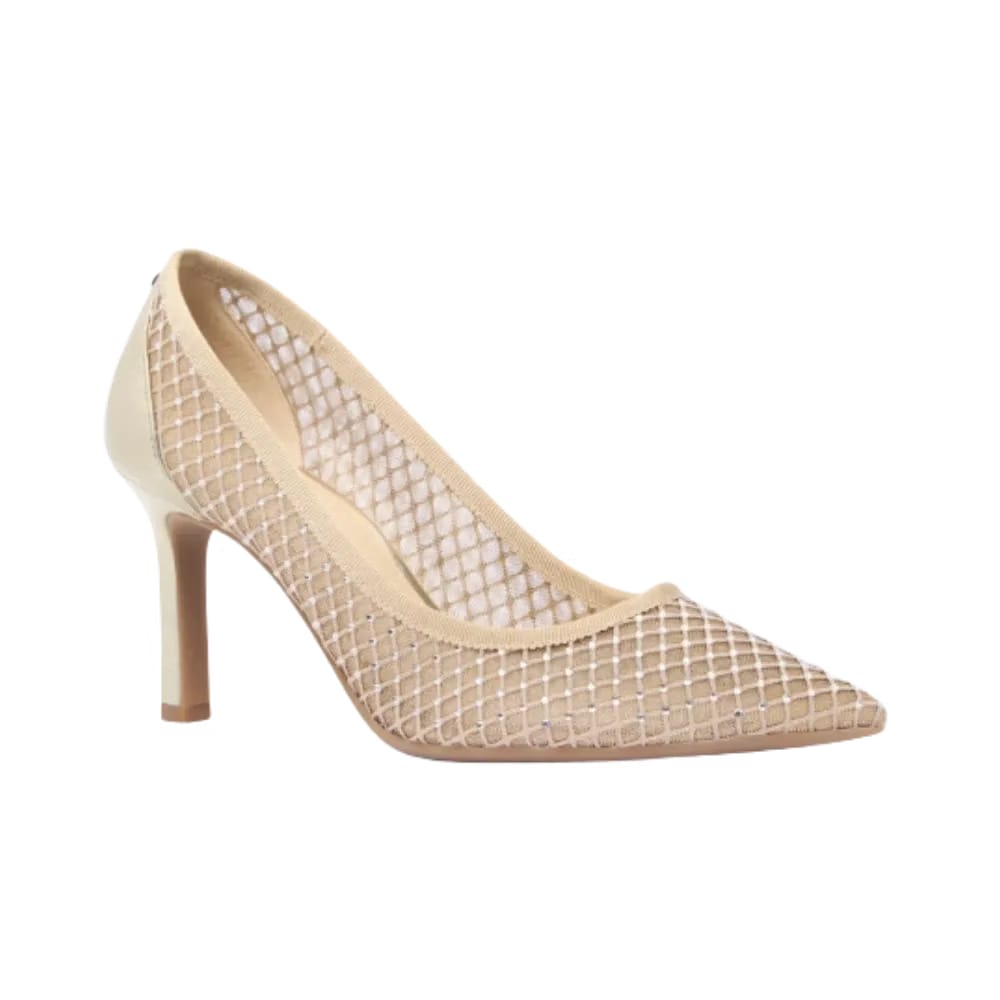 Michael Kors Willa Embellished Mesh Pump Pale Gold