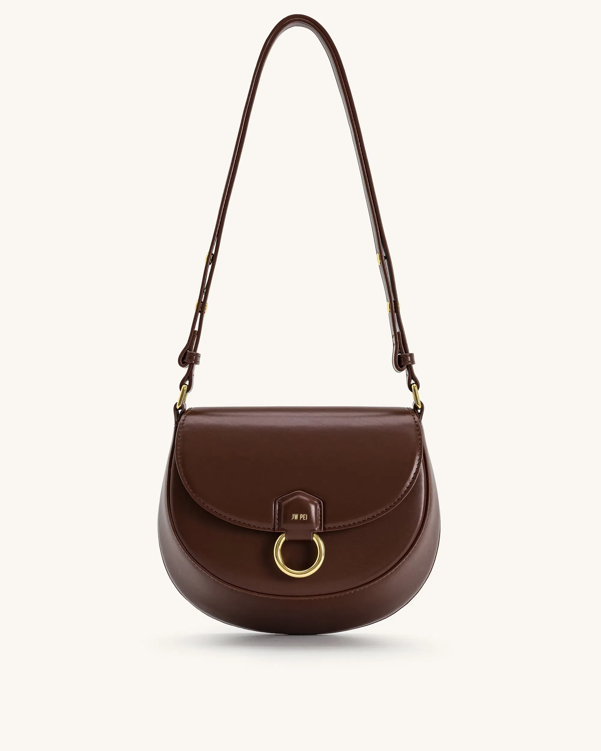 Jw Pei Diana Ring Flap Saddle Bag Brown