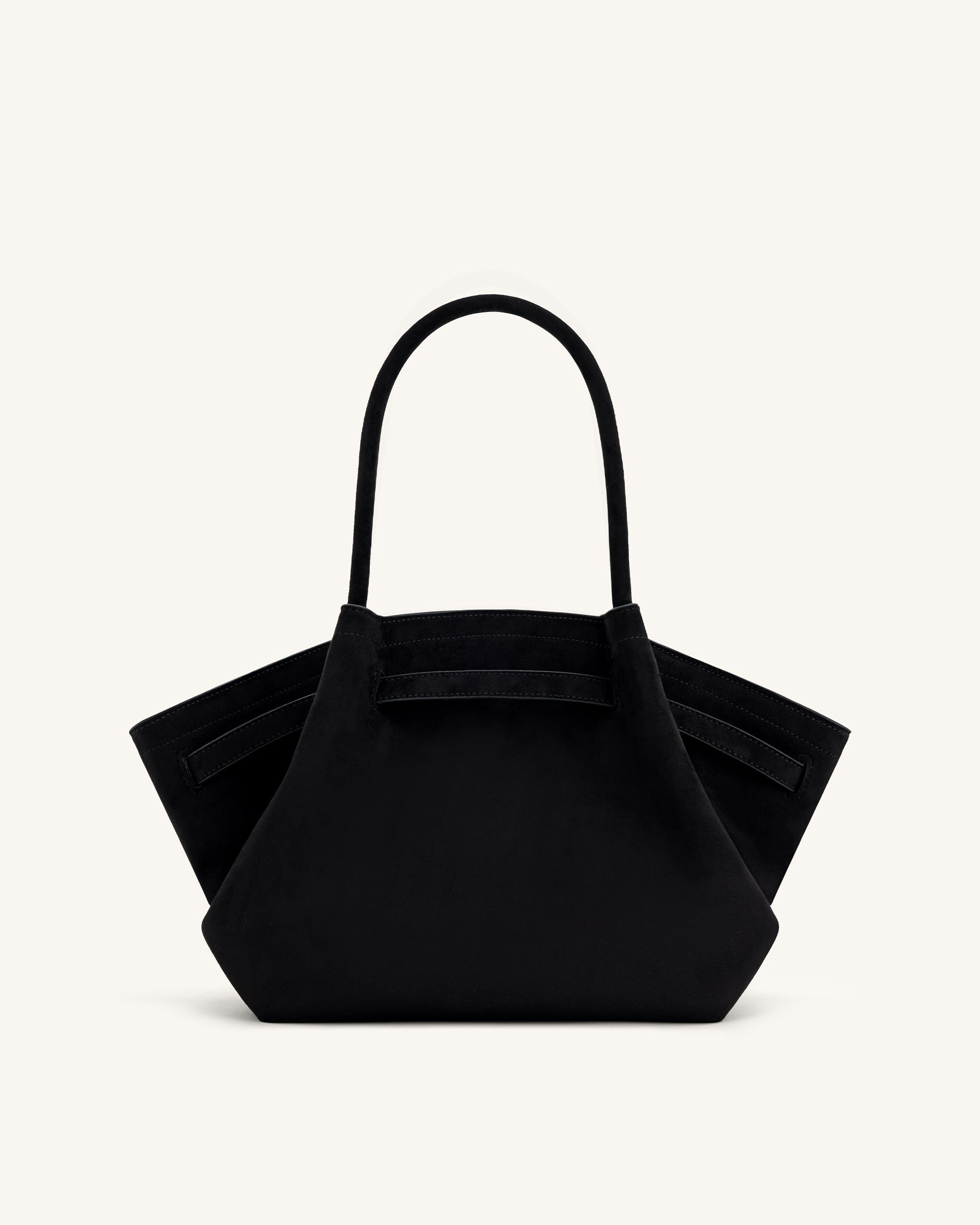 Jw Pei Hana Medium Faux Suede Tote Bag Black