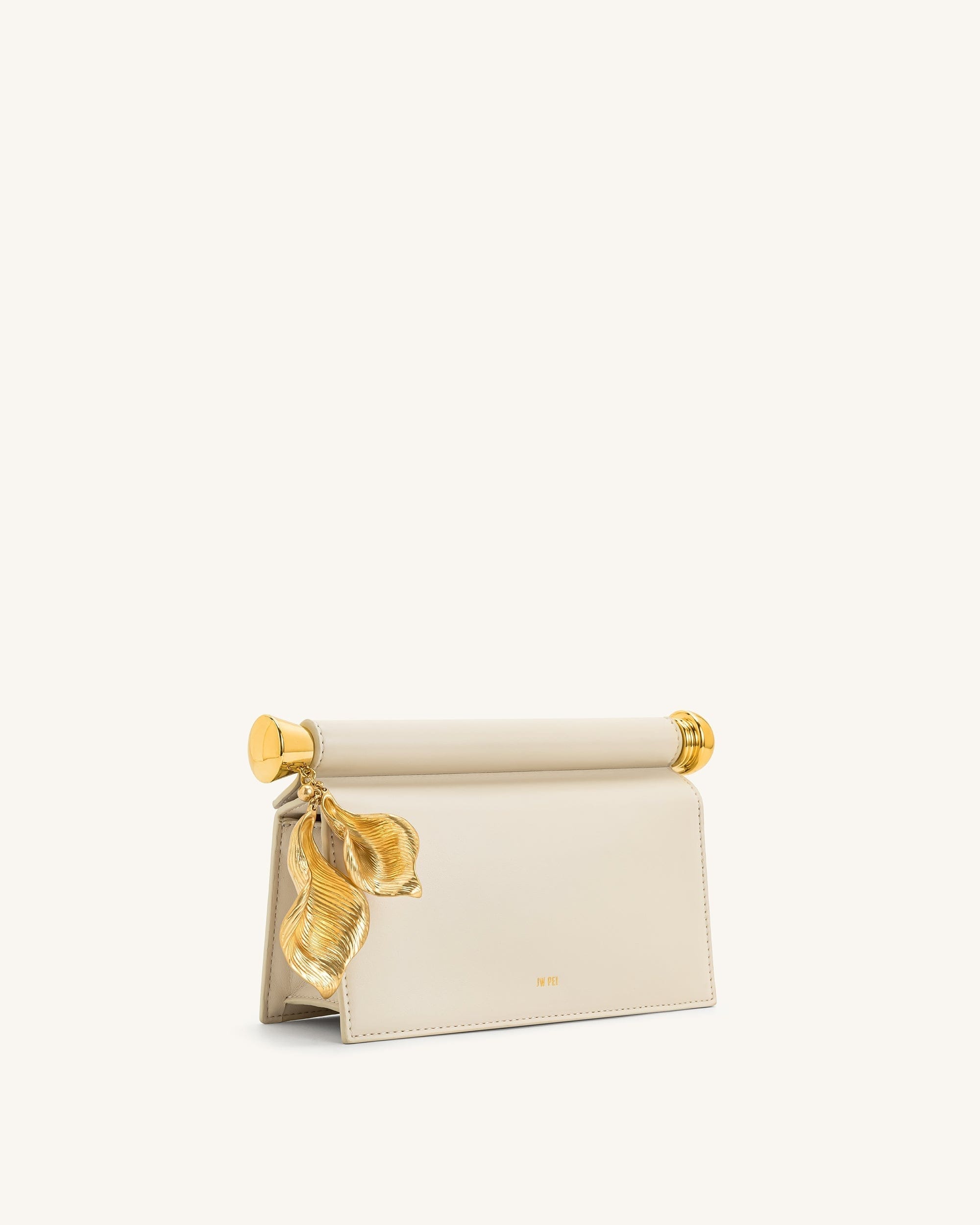 Jw Pei Holly Metal Pendant Embellished Clutch White