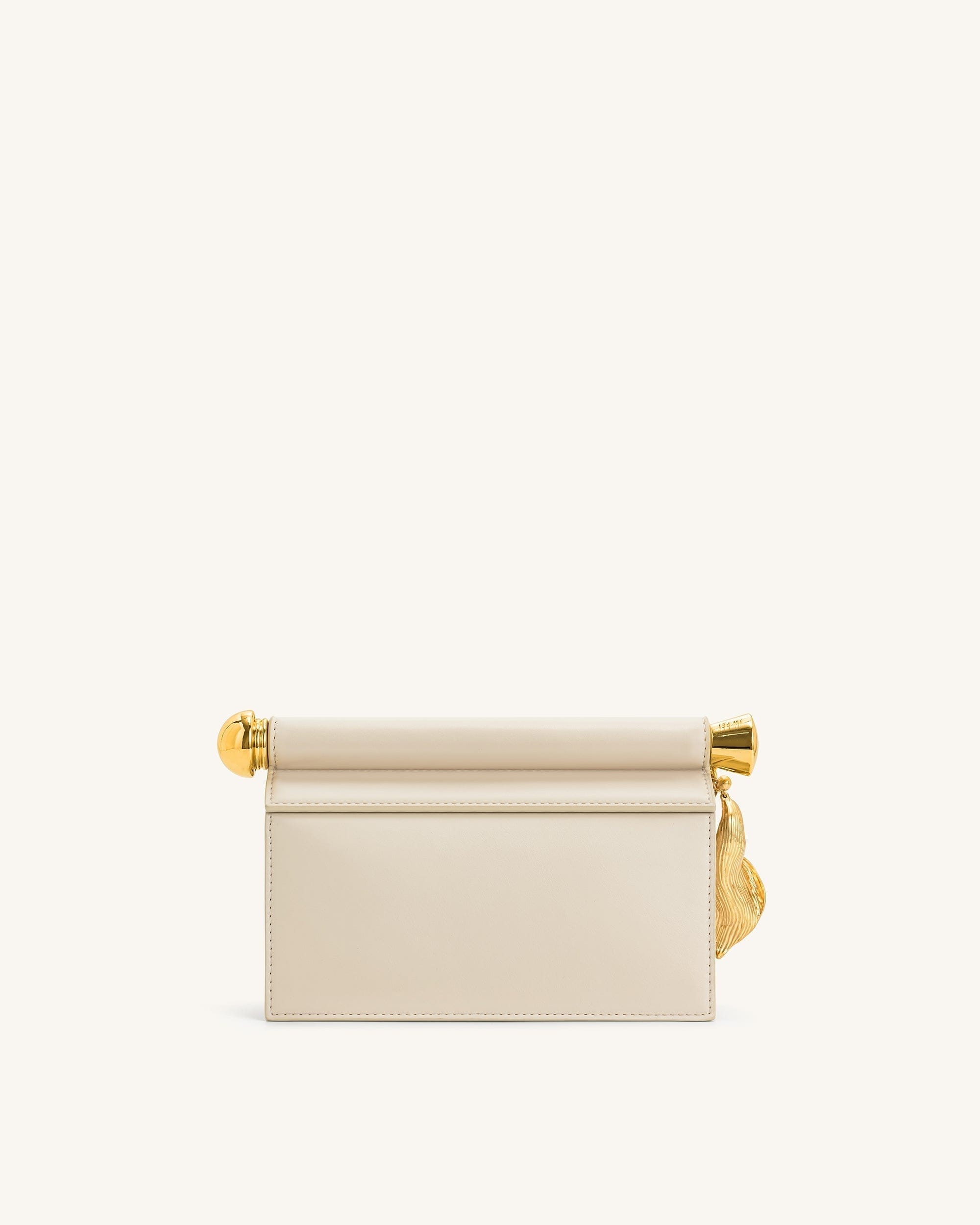 Jw Pei Holly Metal Pendant Embellished Clutch White