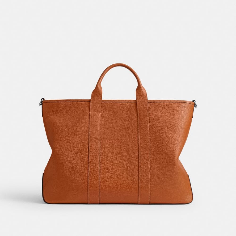 Coach Grayson Tote Bag Silver Amber Brown