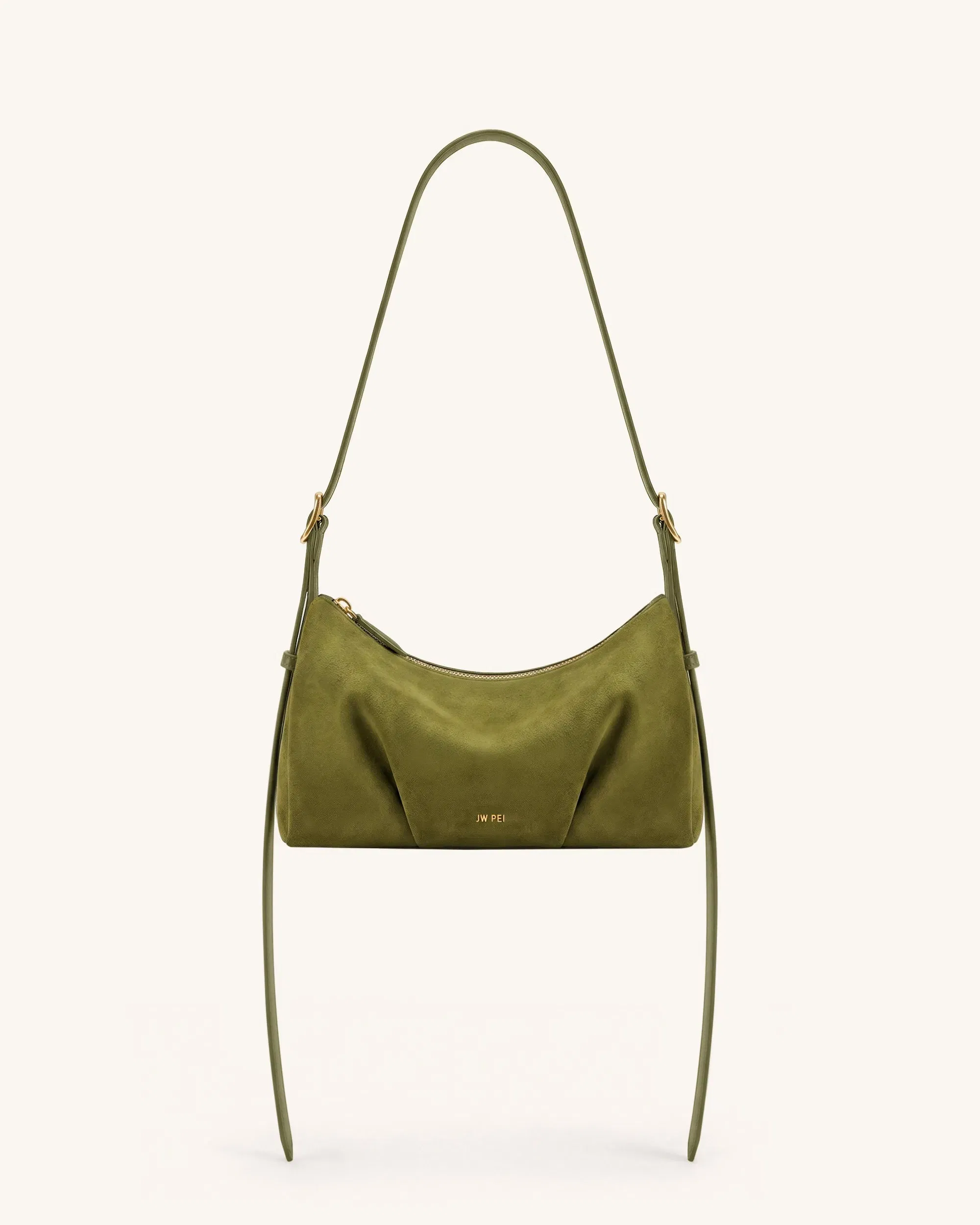 Jw Pei Loriette Faux Suede Crossbody Bag Olive Green