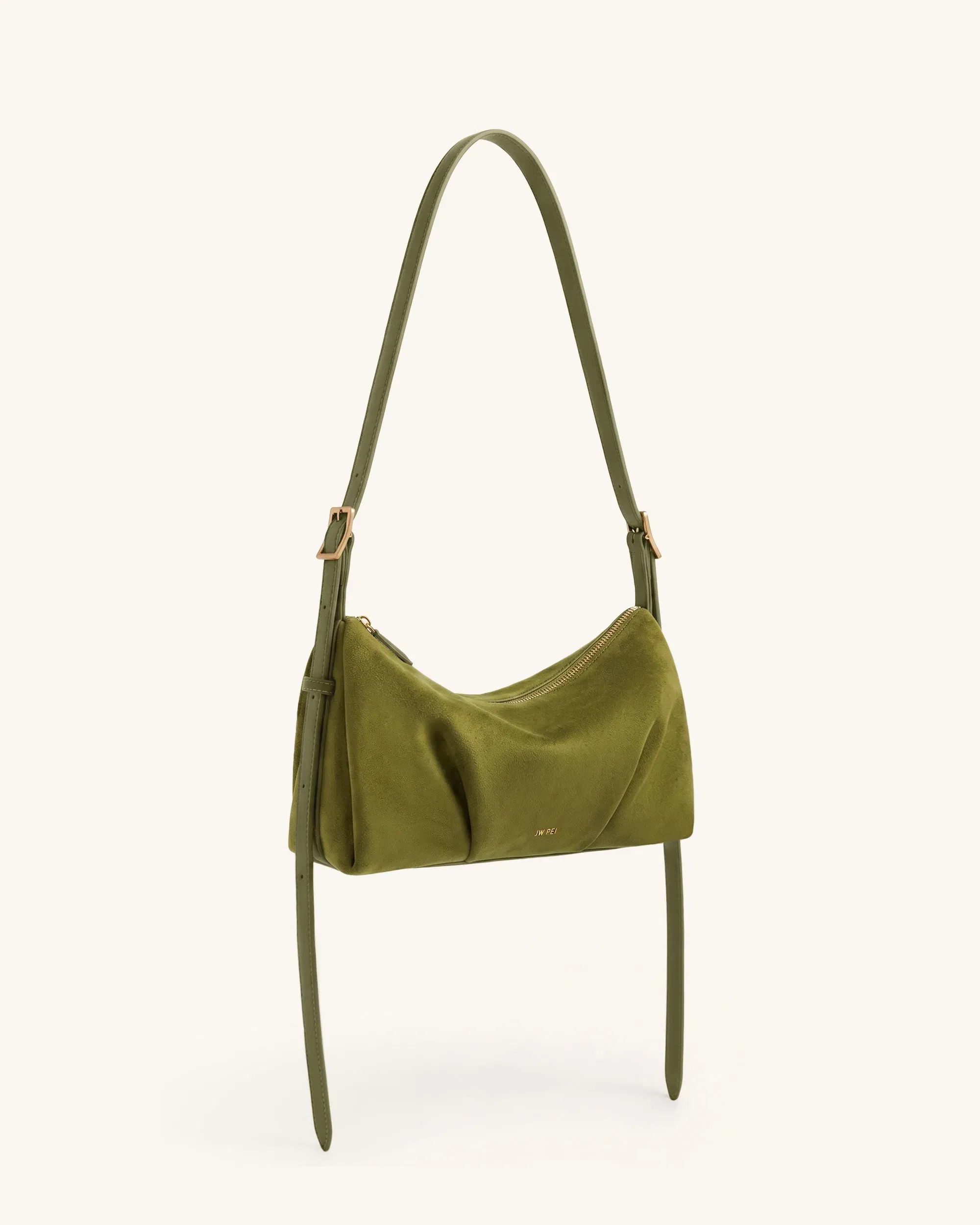 Jw Pei Loriette Faux Suede Crossbody Bag Olive Green