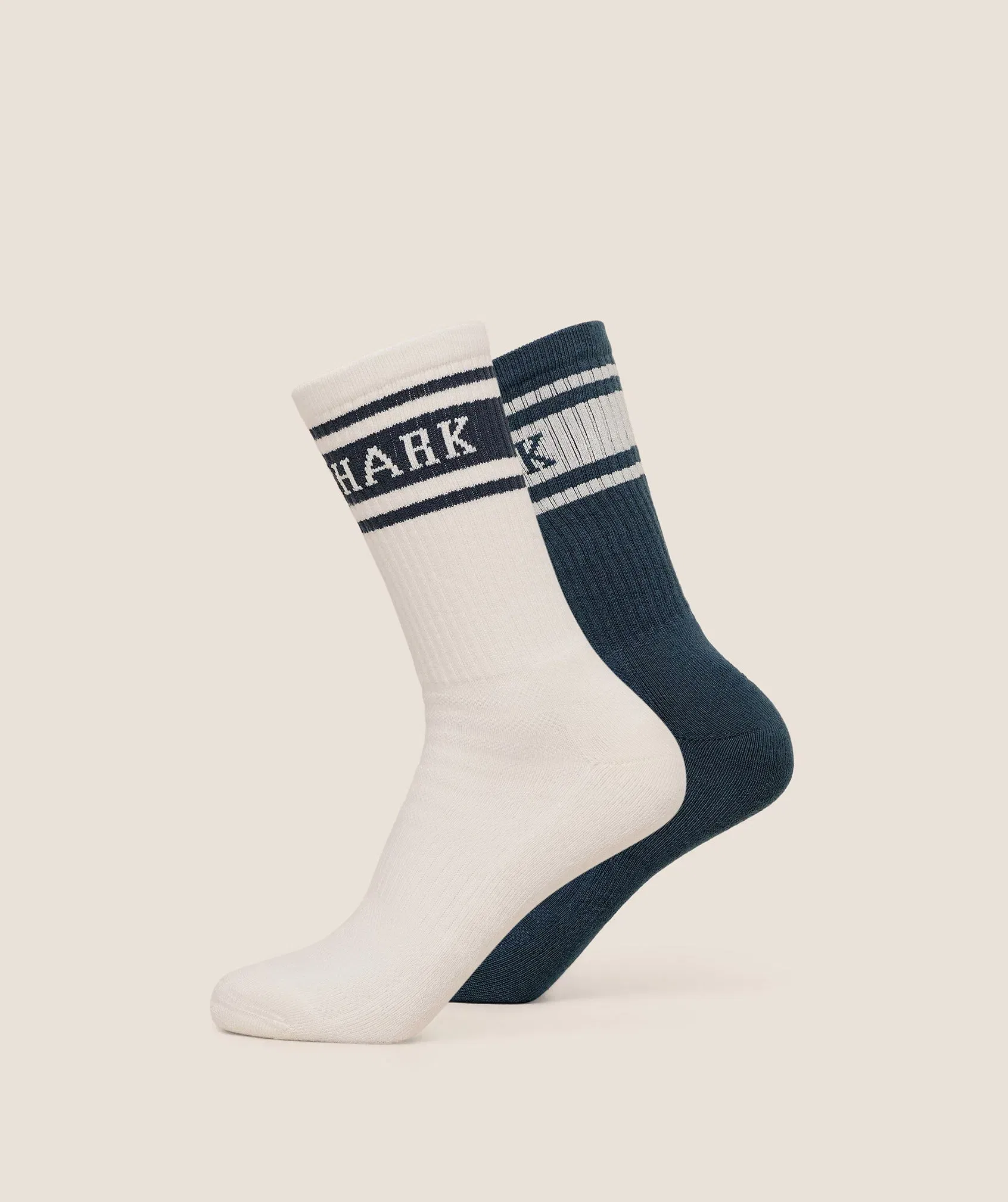 Gymshark Collegiate Crew Sock 2Pk Gs Stealth Blue