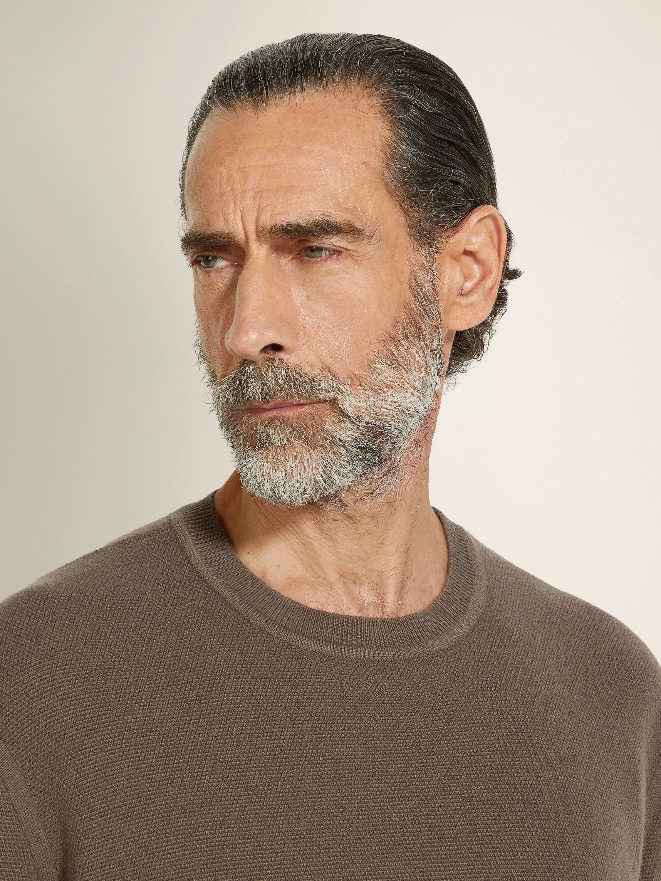 Zegna Dark Taupe Vellus Aureum Crewneck