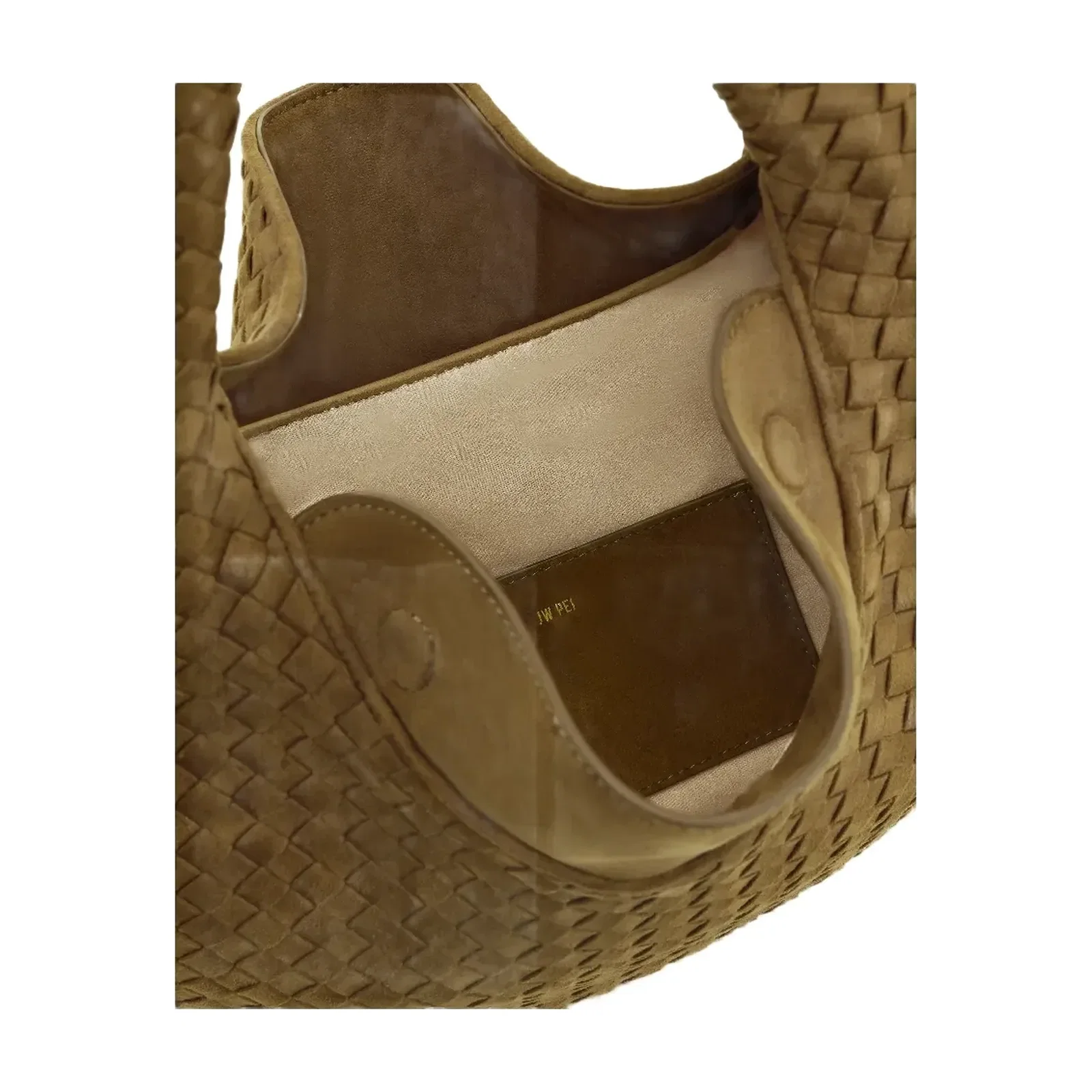 Jw Pei Nola Faux Suede Woven Hobo Shoulder Bag Olive Green