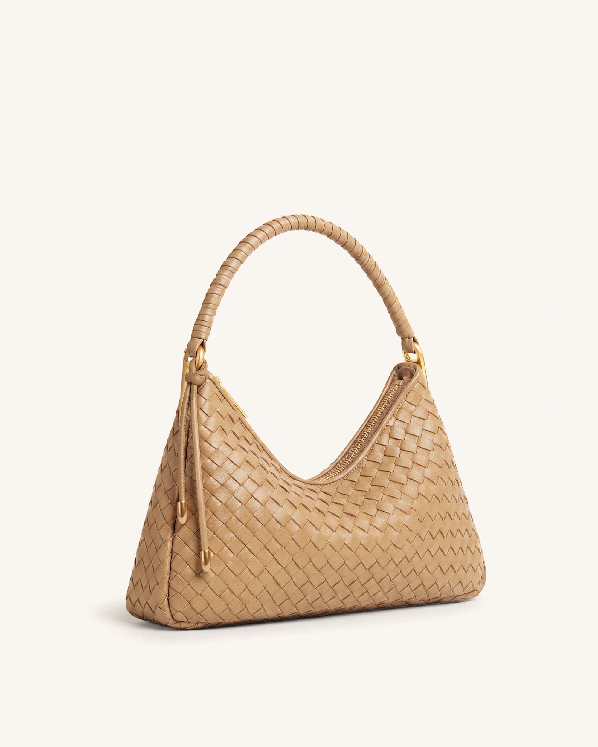 Jw Pei Lorena Woven Shoulder Bag Camel