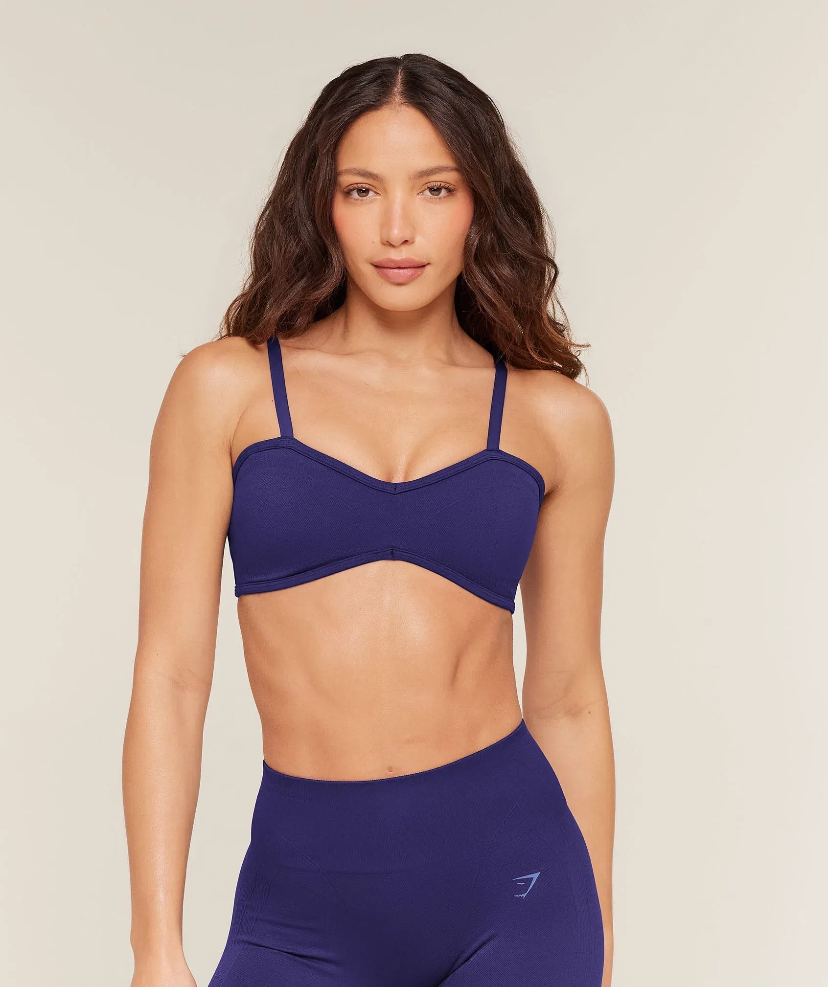 Women's Gymshark Poise Light Support Seamless Sports Bra Indigo Purple