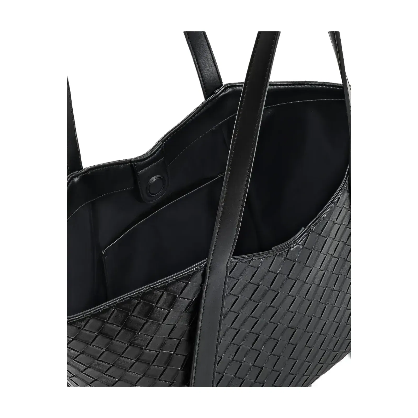 Jw Pei Kiana Large Capacity Weave Texture Tote Bag Black