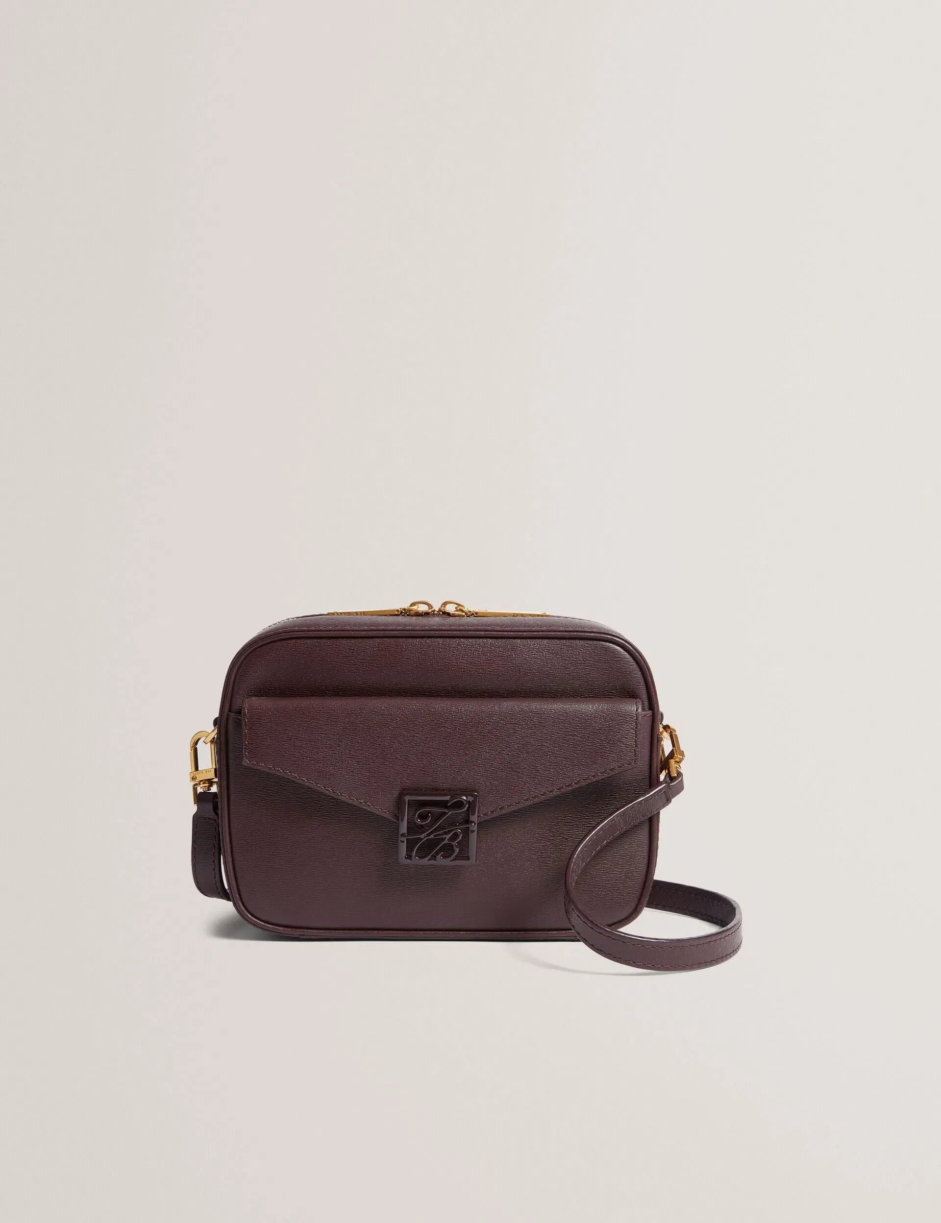 Ted Baker Anihli Tb Detail Small Leather Camera Bag Wine Women's