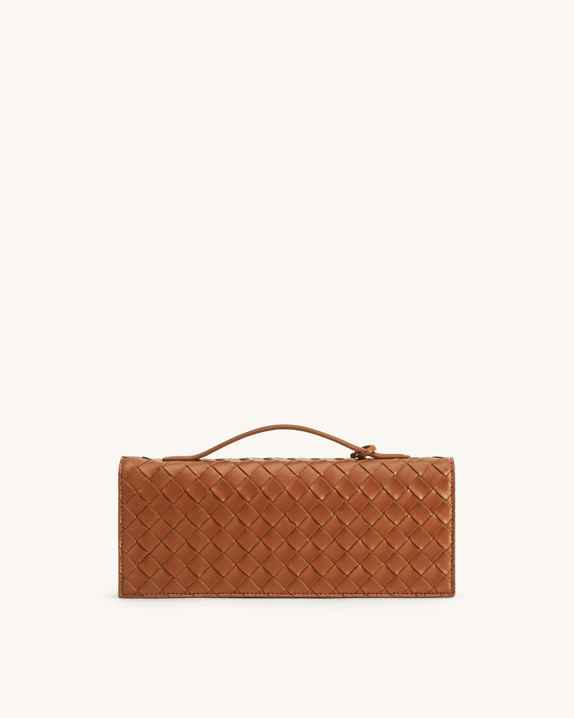 Jw Pei Celeste Woven Textured Envelope Top Handle Bag Brown