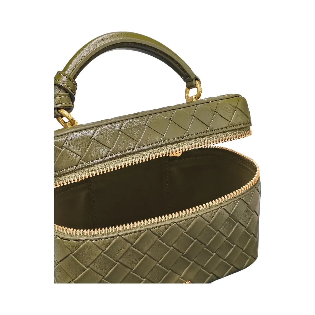 Jw Pei Cleo Woven Texture Box Shape Top Handle Bag Olive Green