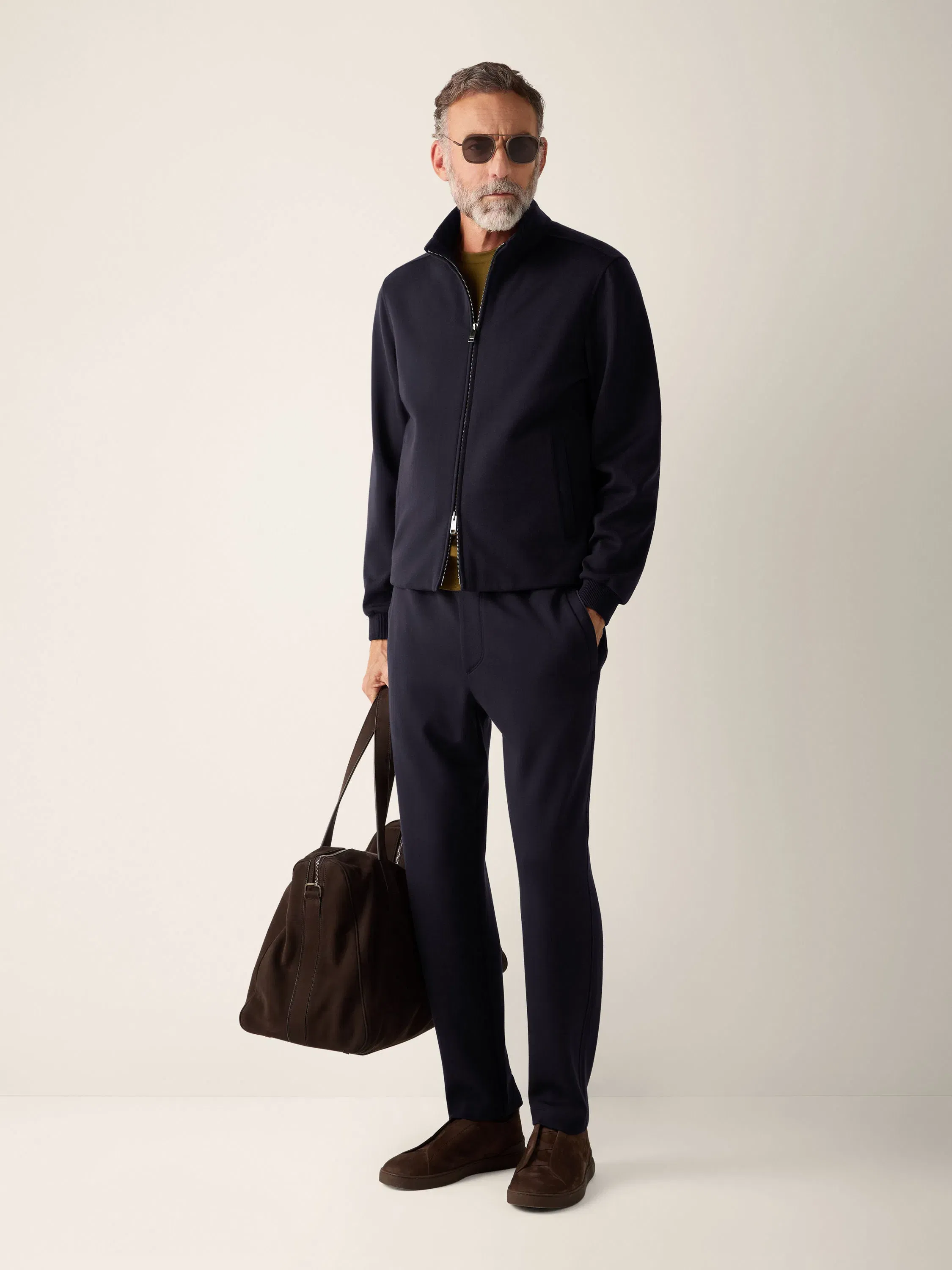 Zegna Olive Green Vellus Aureum Crewneck