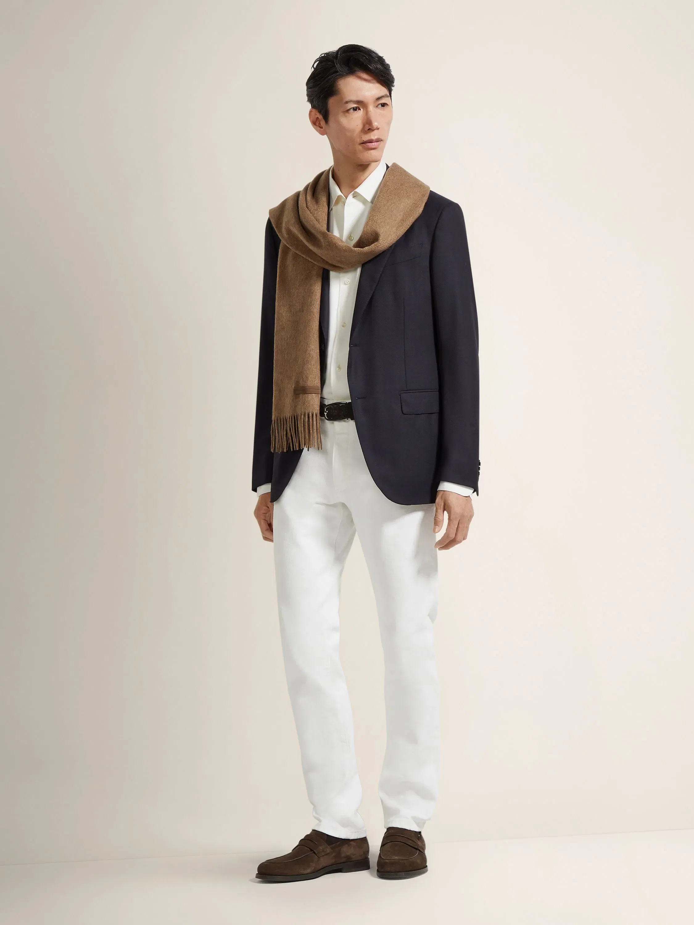 Zegna Navy Blue Trofeo Comfort Wool And Silk Jacket