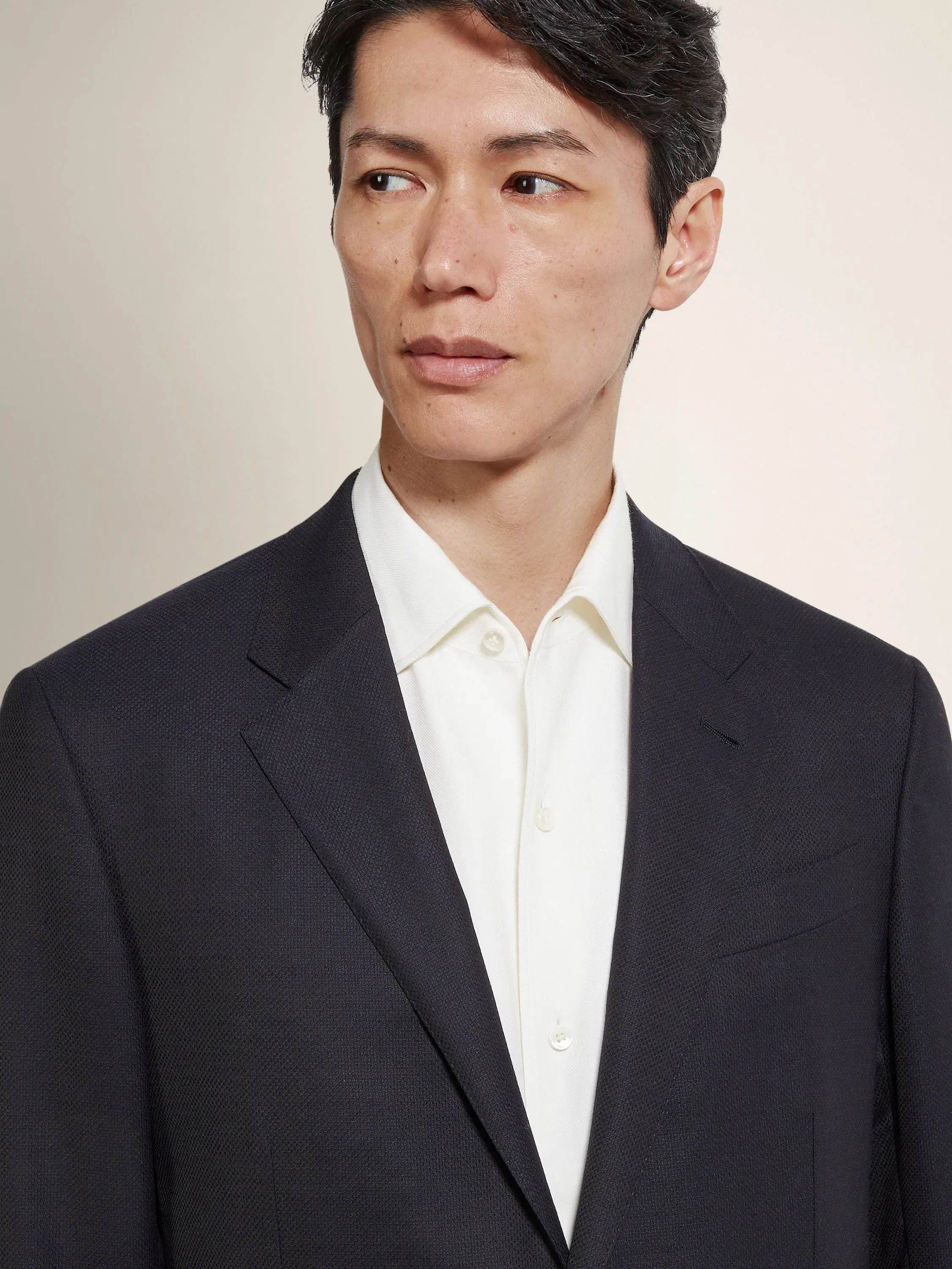 Zegna Navy Blue Trofeo Comfort Wool And Silk Jacket
