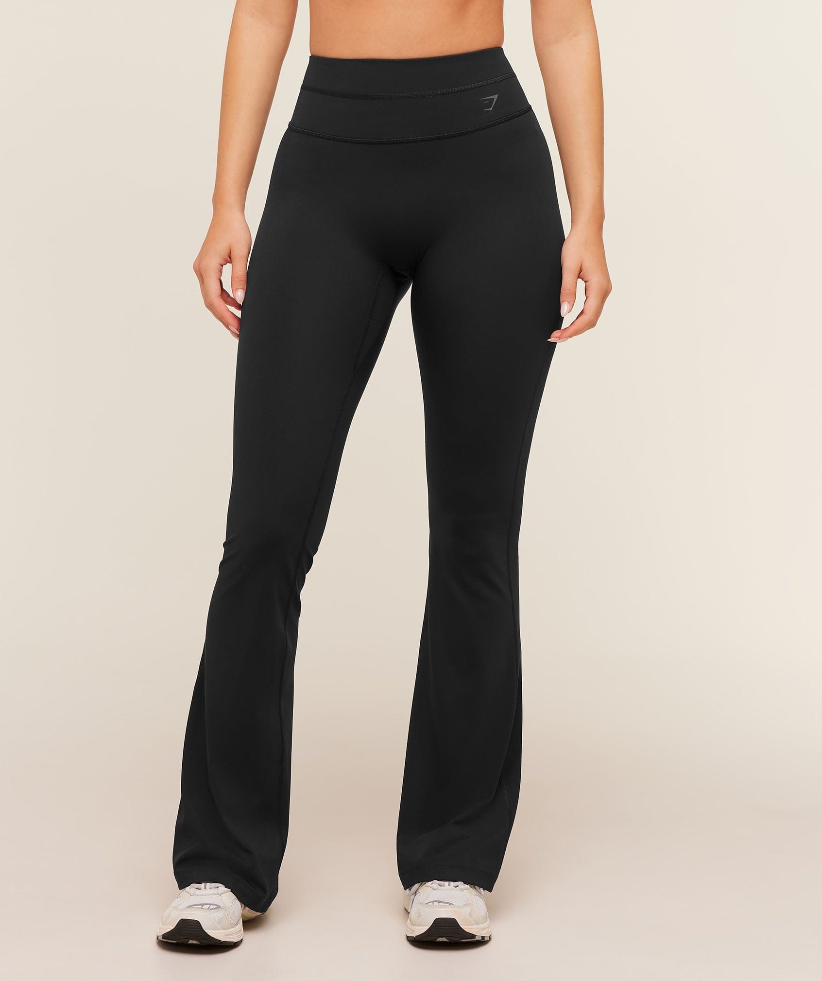 Women's Gymshark Crossover Back Flared Leggings Iron Blue