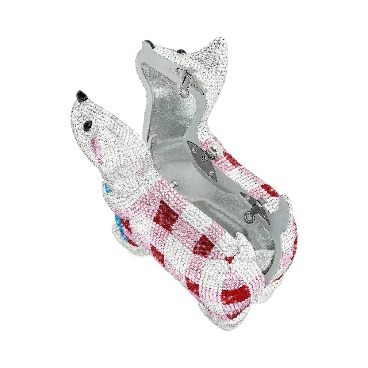 Jw Pei Eden Puppy Shape Faux Crystal Clutch White