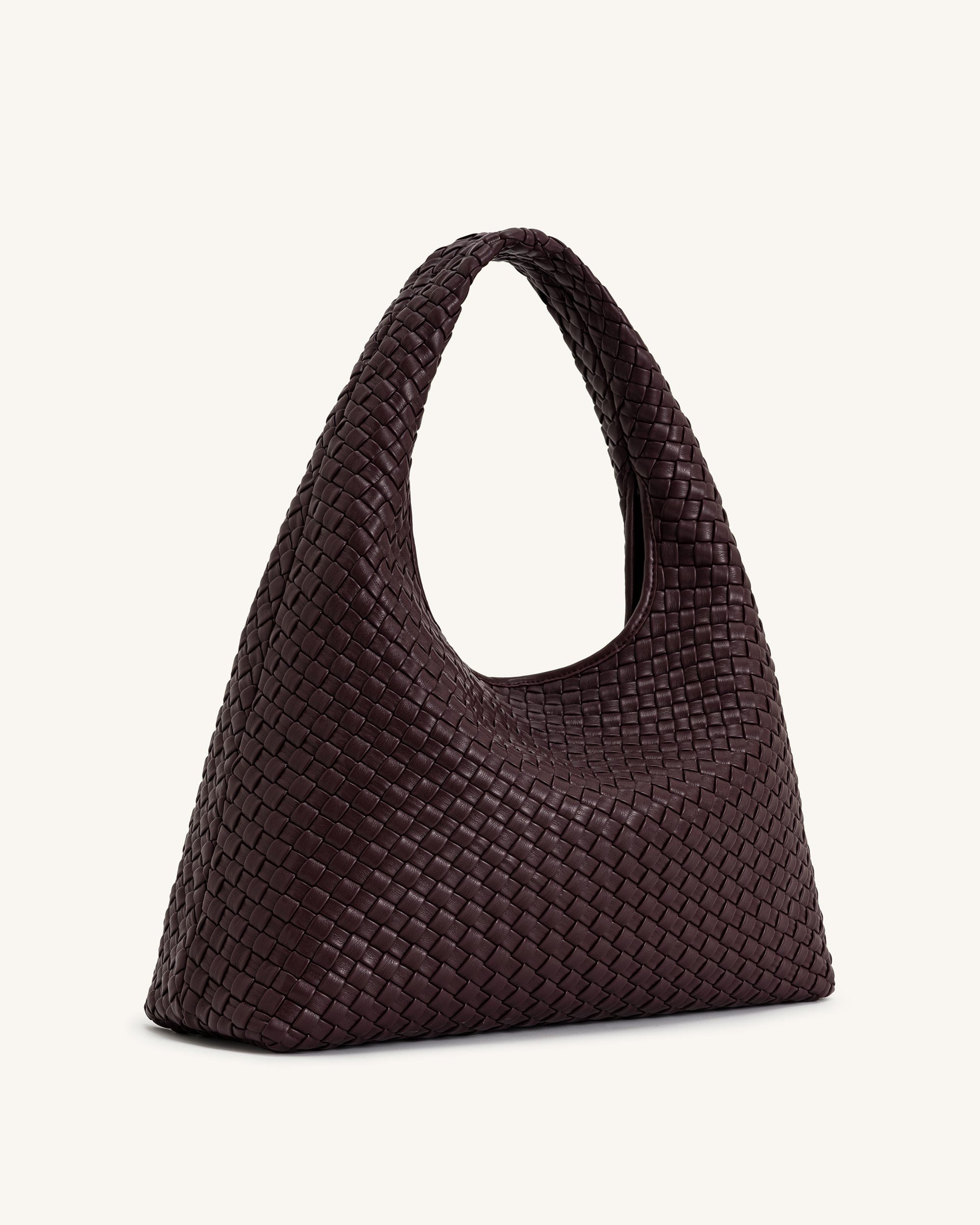 Jw Pei Laura Woven Shoulder Bag Deep Burgundy