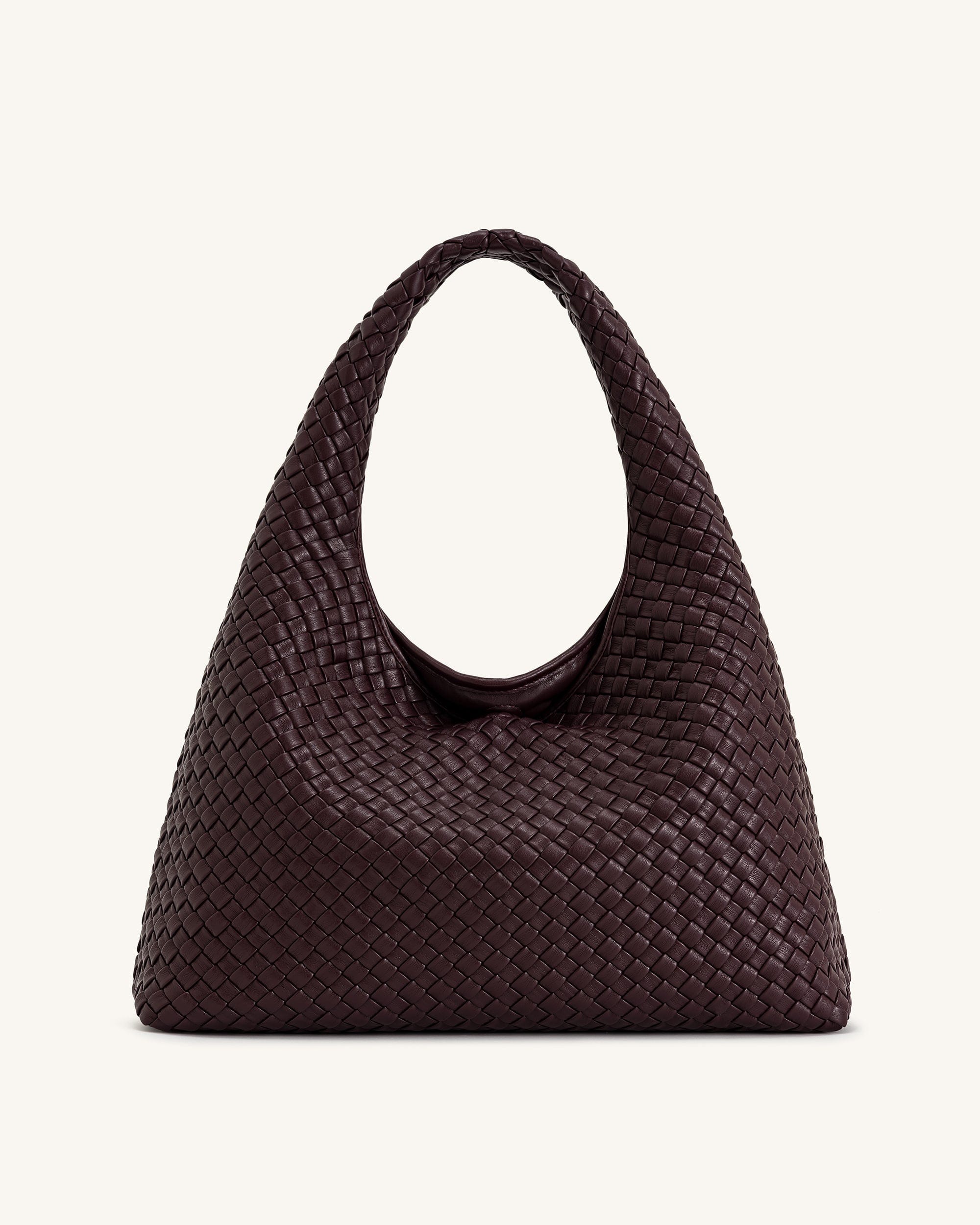Jw Pei Laura Woven Shoulder Bag Deep Burgundy
