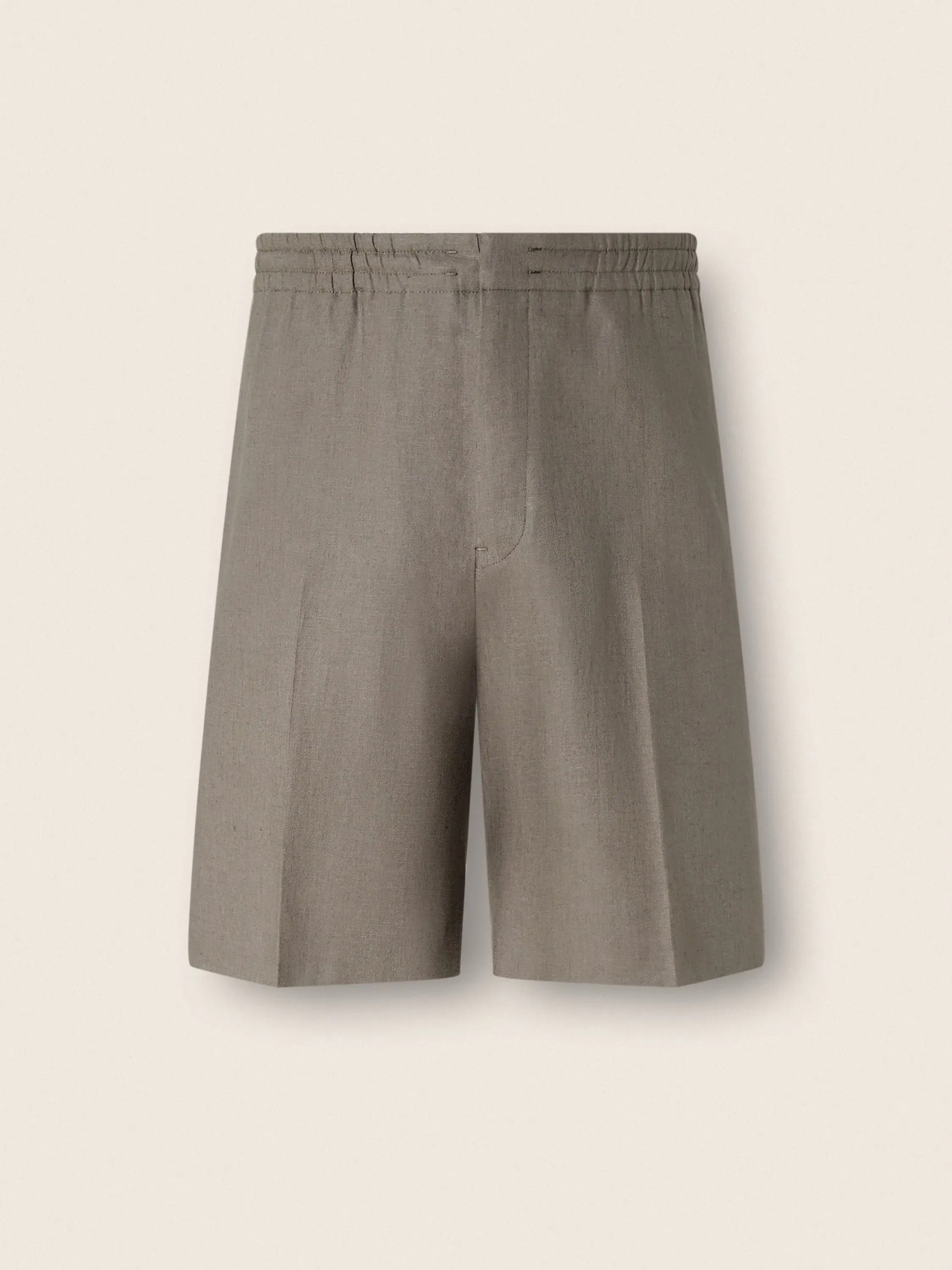 Zegna Dark Taupe Oasi Lino Shorts