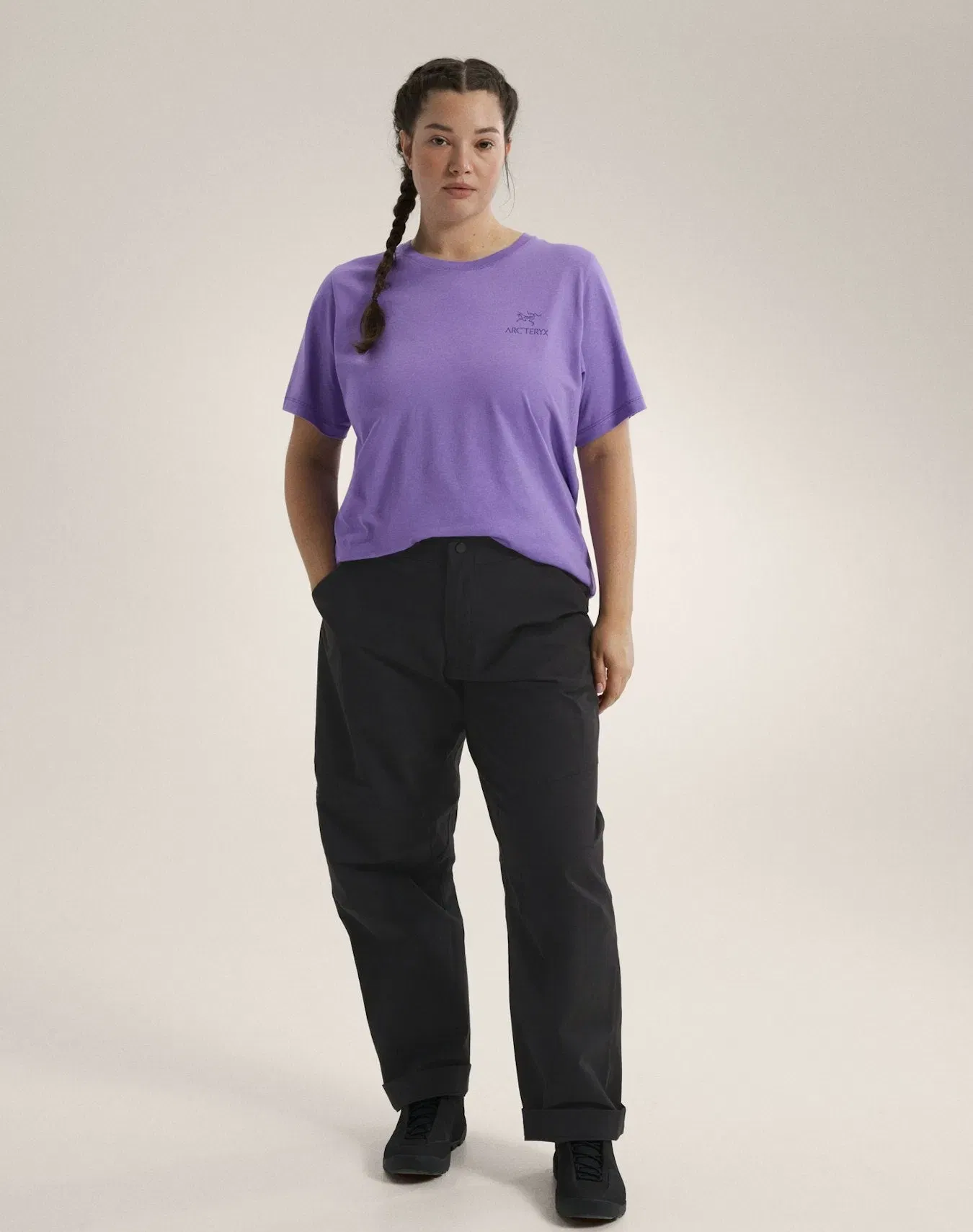 Arc'teryx Outlet Kragg SL Cotton Emblem Crew Shirt SS Women's Aster