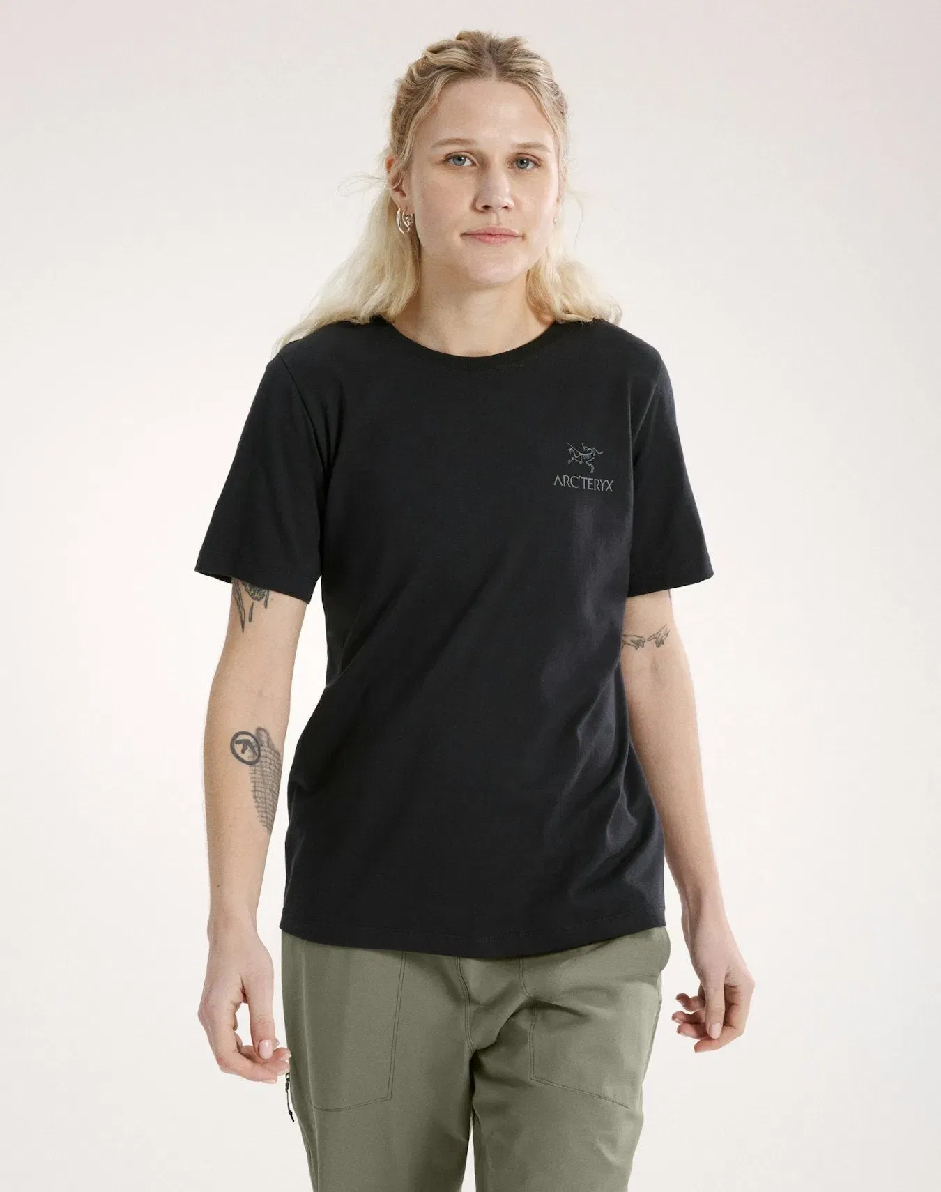 Arc'teryx Kragg SL Cotton Emblem Crew Shirt SS Women's Black