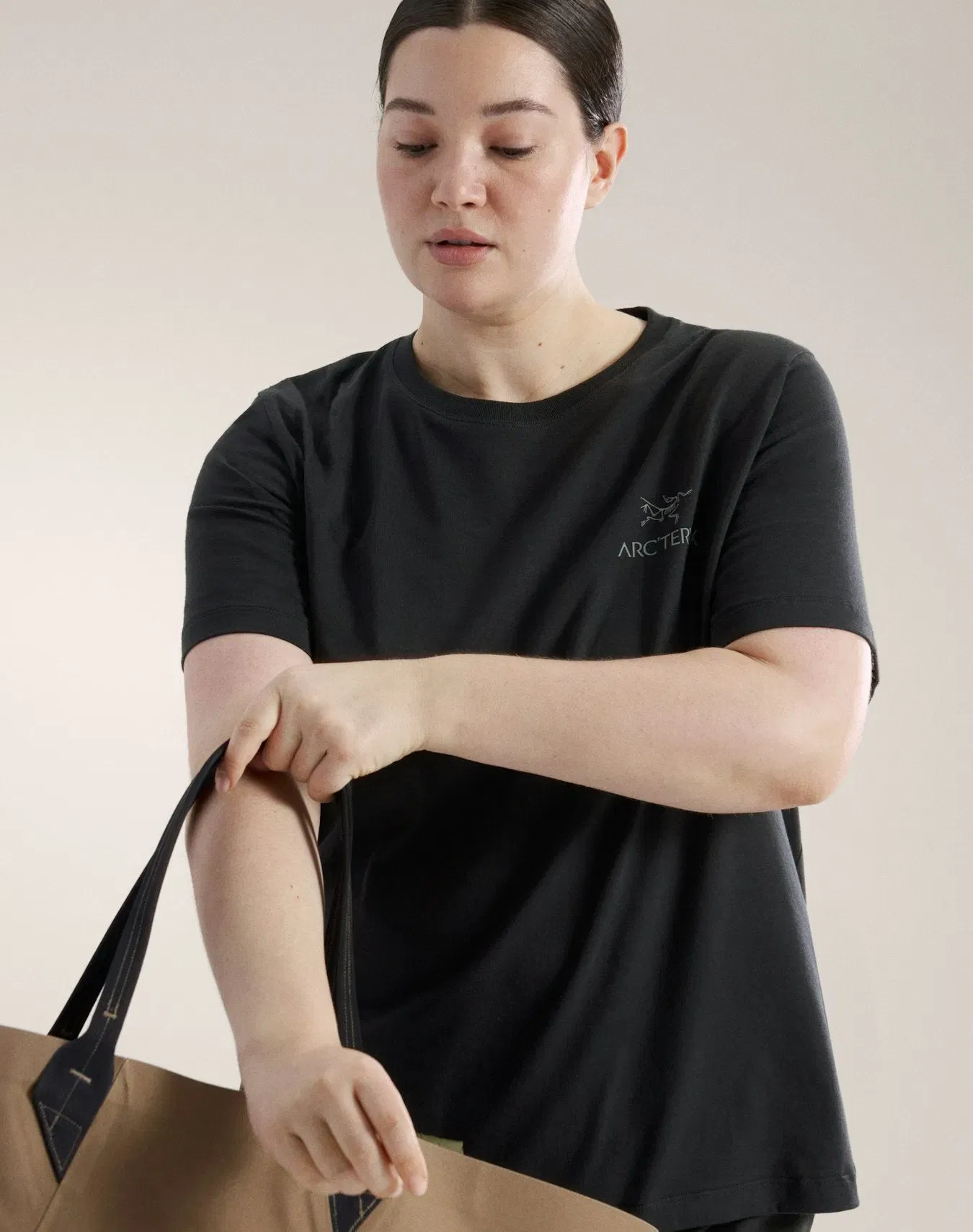Arc'teryx Kragg SL Cotton Emblem Crew Shirt SS Women's Black
