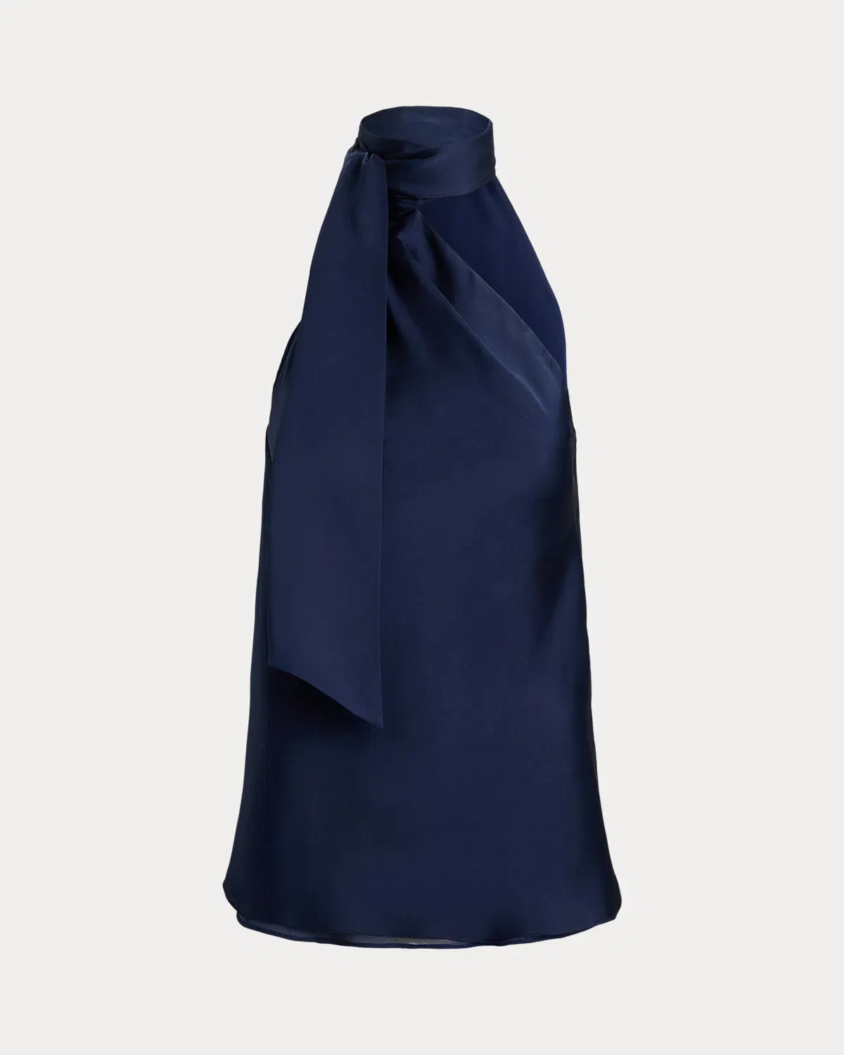 Ralph Lauren Charmeuse TieNeck Halter Top
