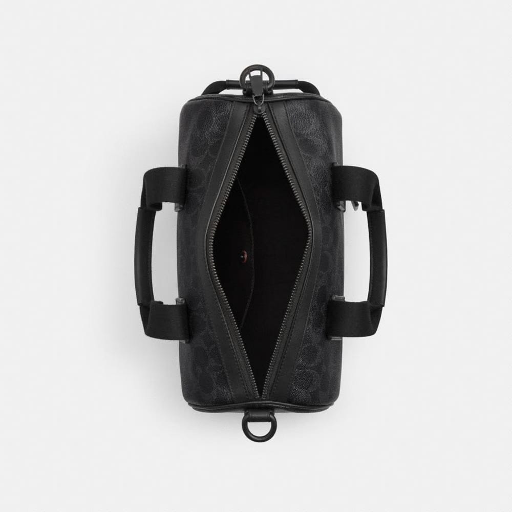 Coach Explorer Duffle Bag 28 In Signature Canvas Matte Black Black Signature