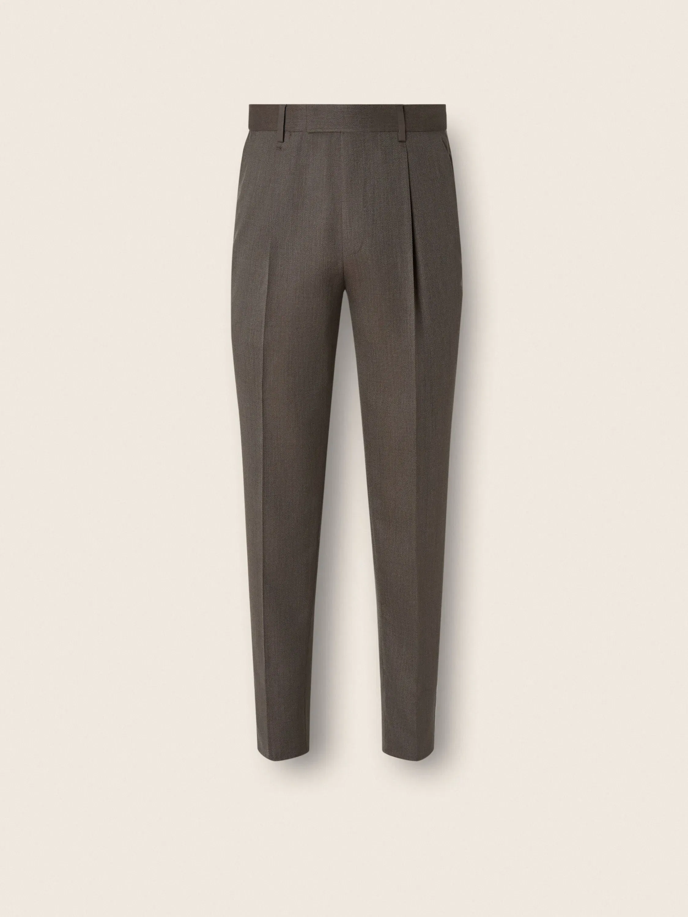 Zegna Dark Taupe 15Milmil15 Wool And Silk Pants