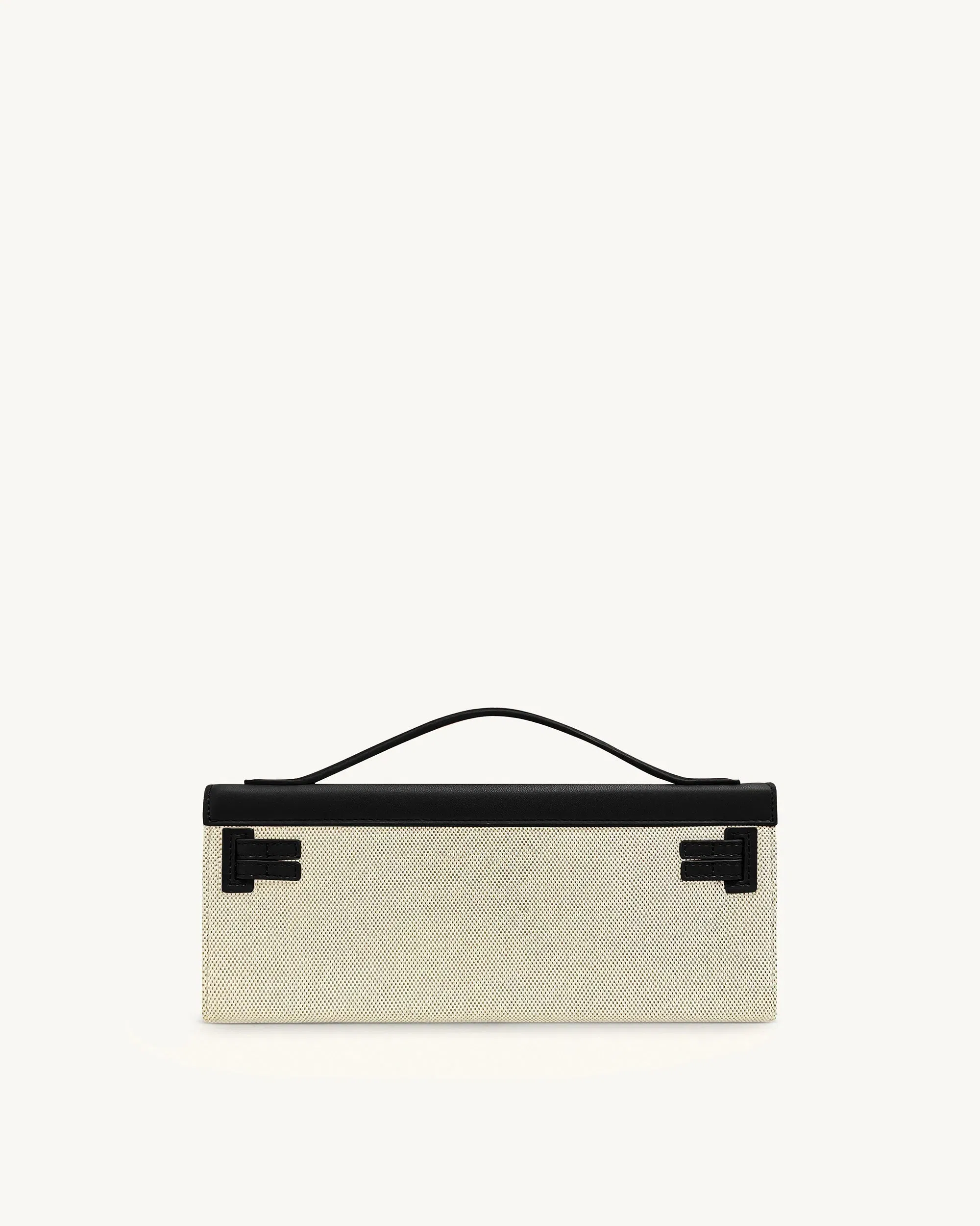Jw Pei Bria Structured Top Handle Bag Black Canvas