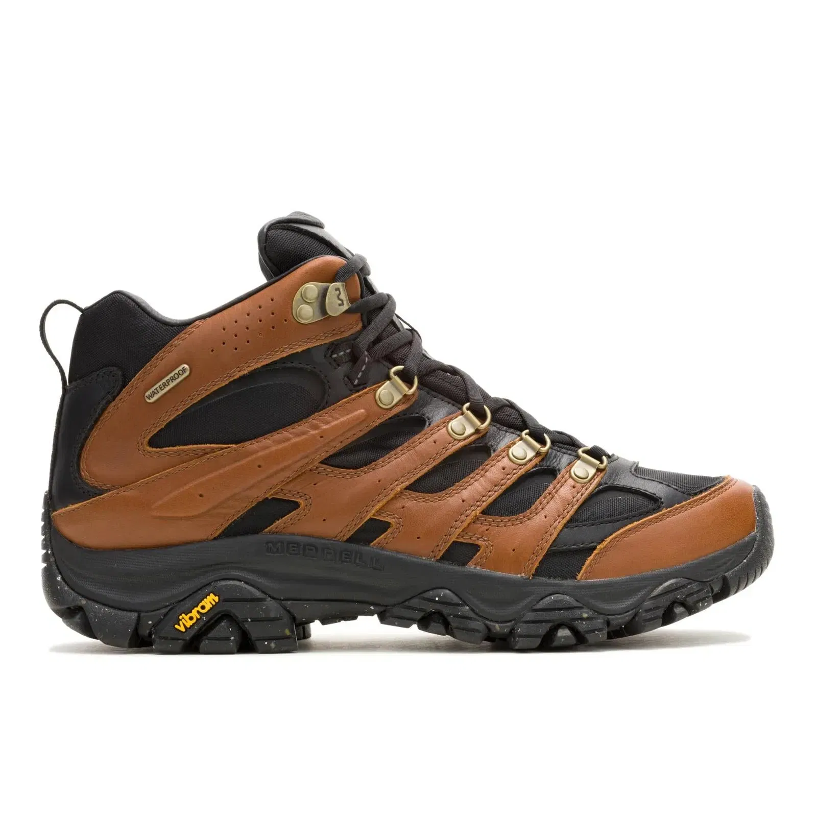 Merrell Men's Moab 3 Luxe Leather Mid Waterproof Black/Brown