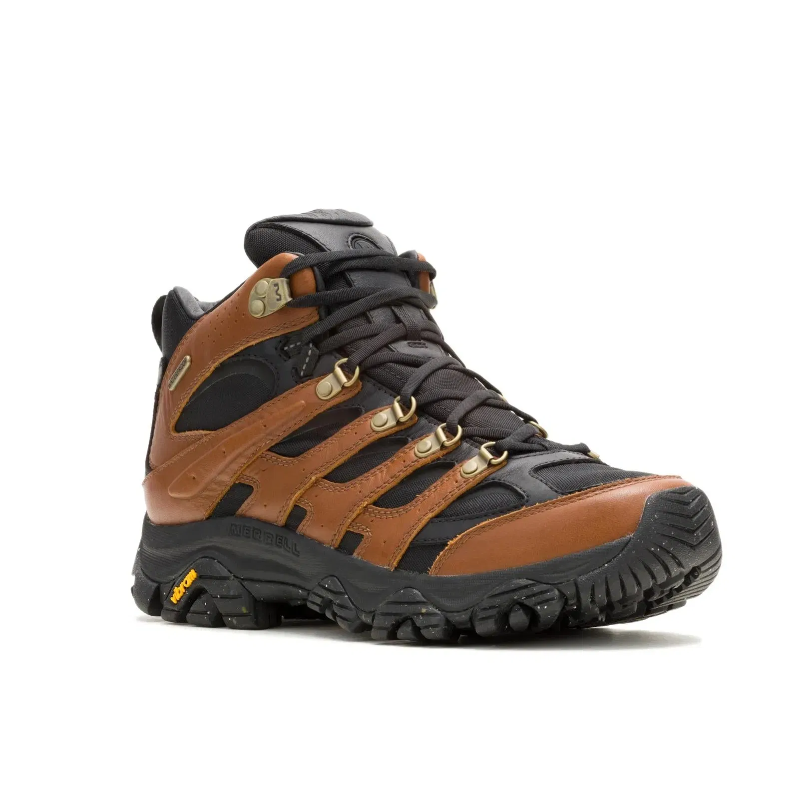 Merrell Men's Moab 3 Luxe Leather Mid Waterproof Black/Brown