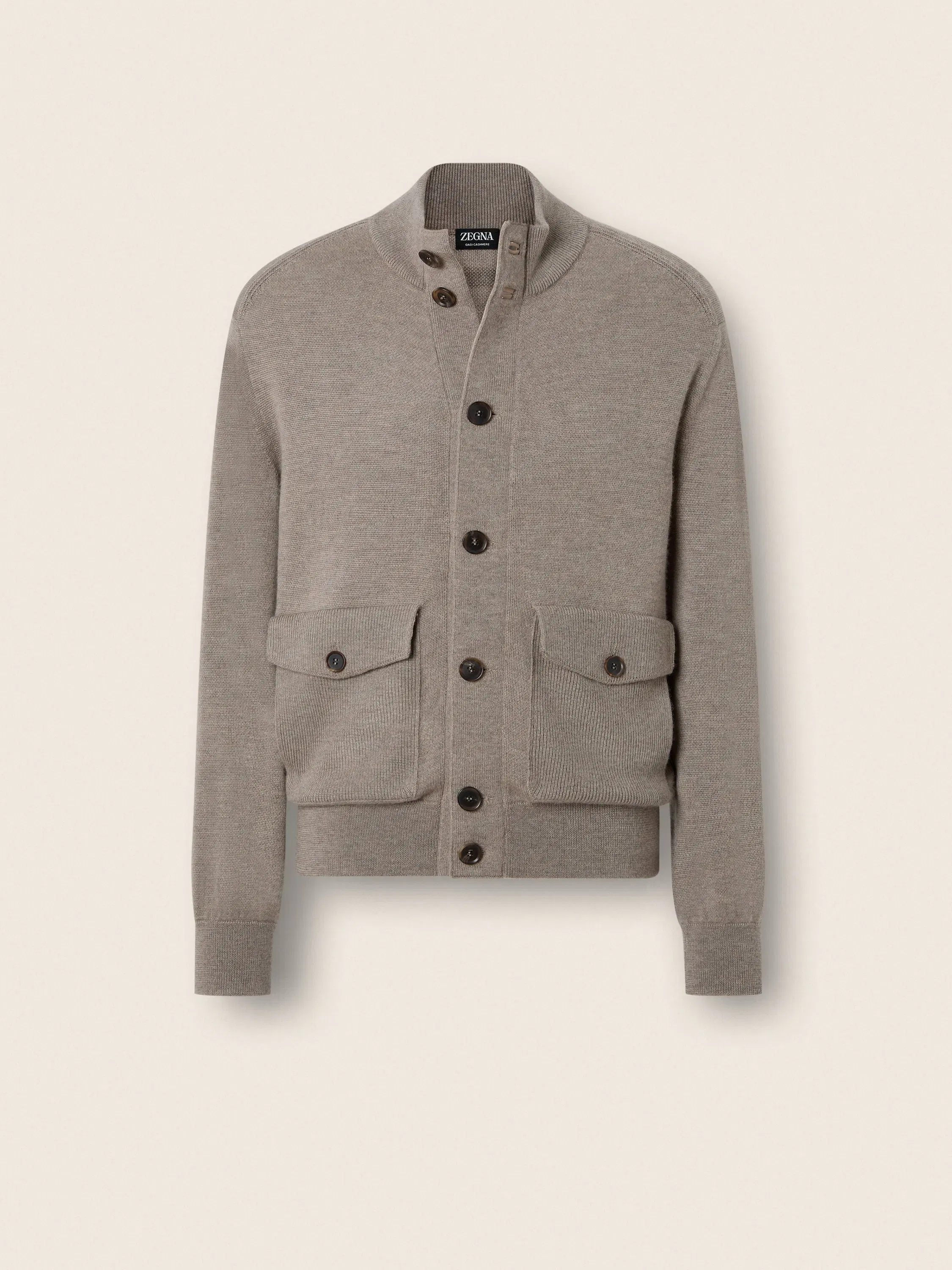 Zegna Light Taupe Mlange Cashmere Blouson