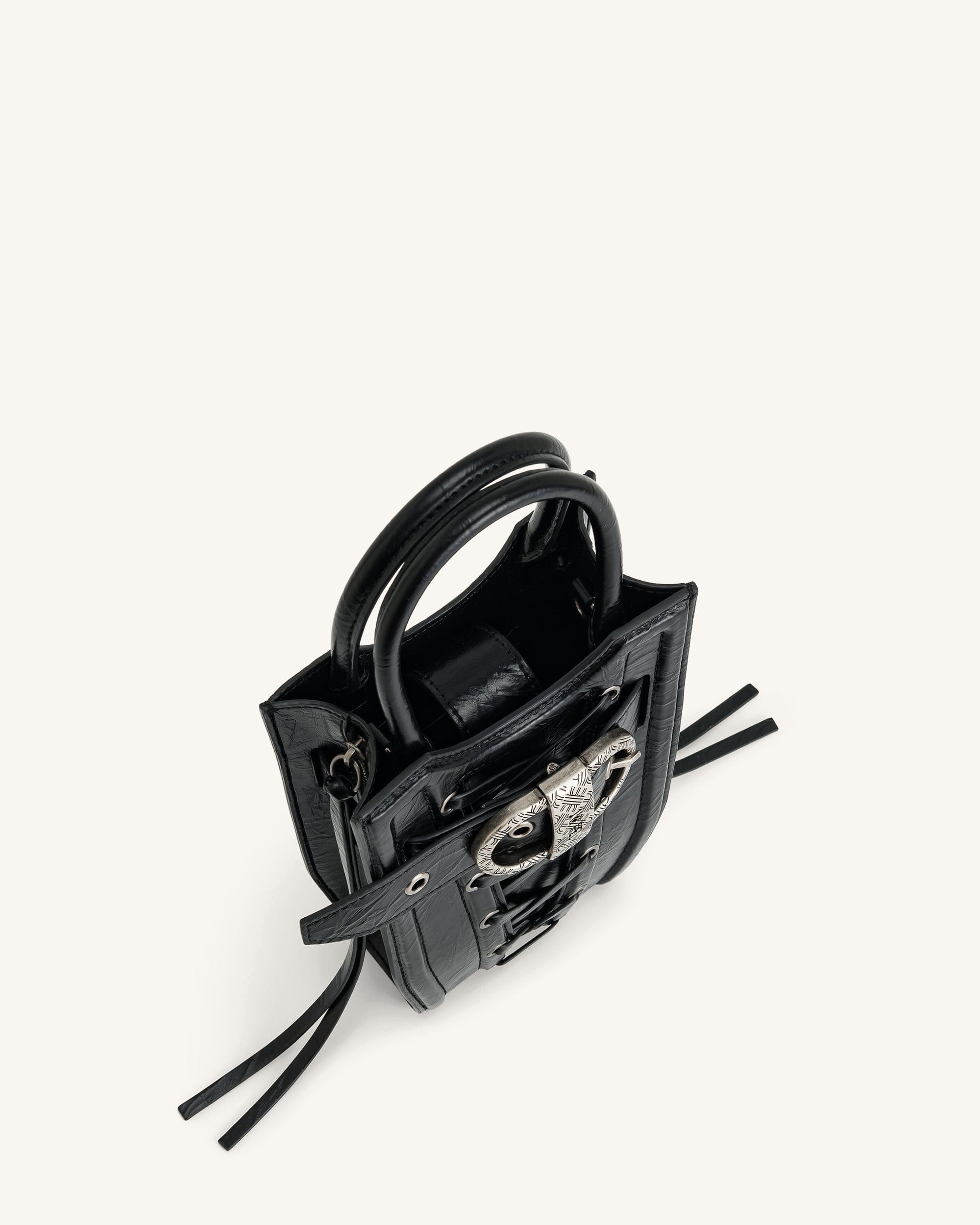 Jw Pei Fei Crushed Straps Phone Bag Black