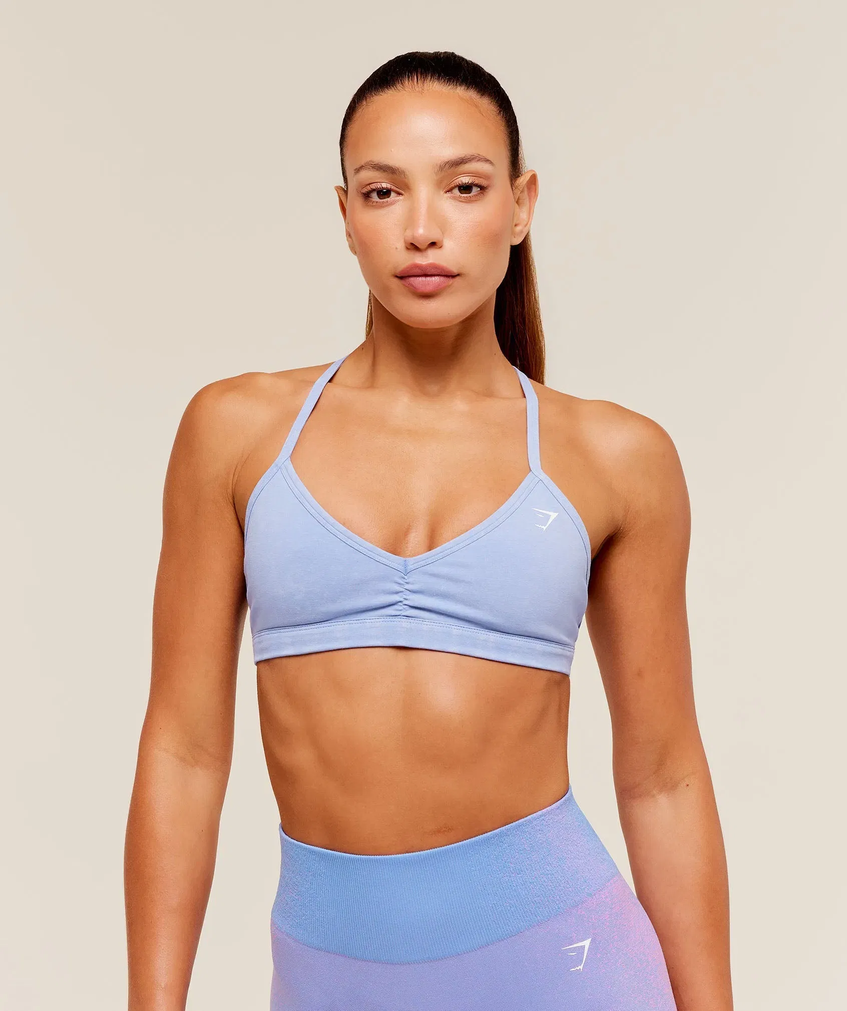 Women's Gymshark Washed Minimal Sports Bra Steady Purple