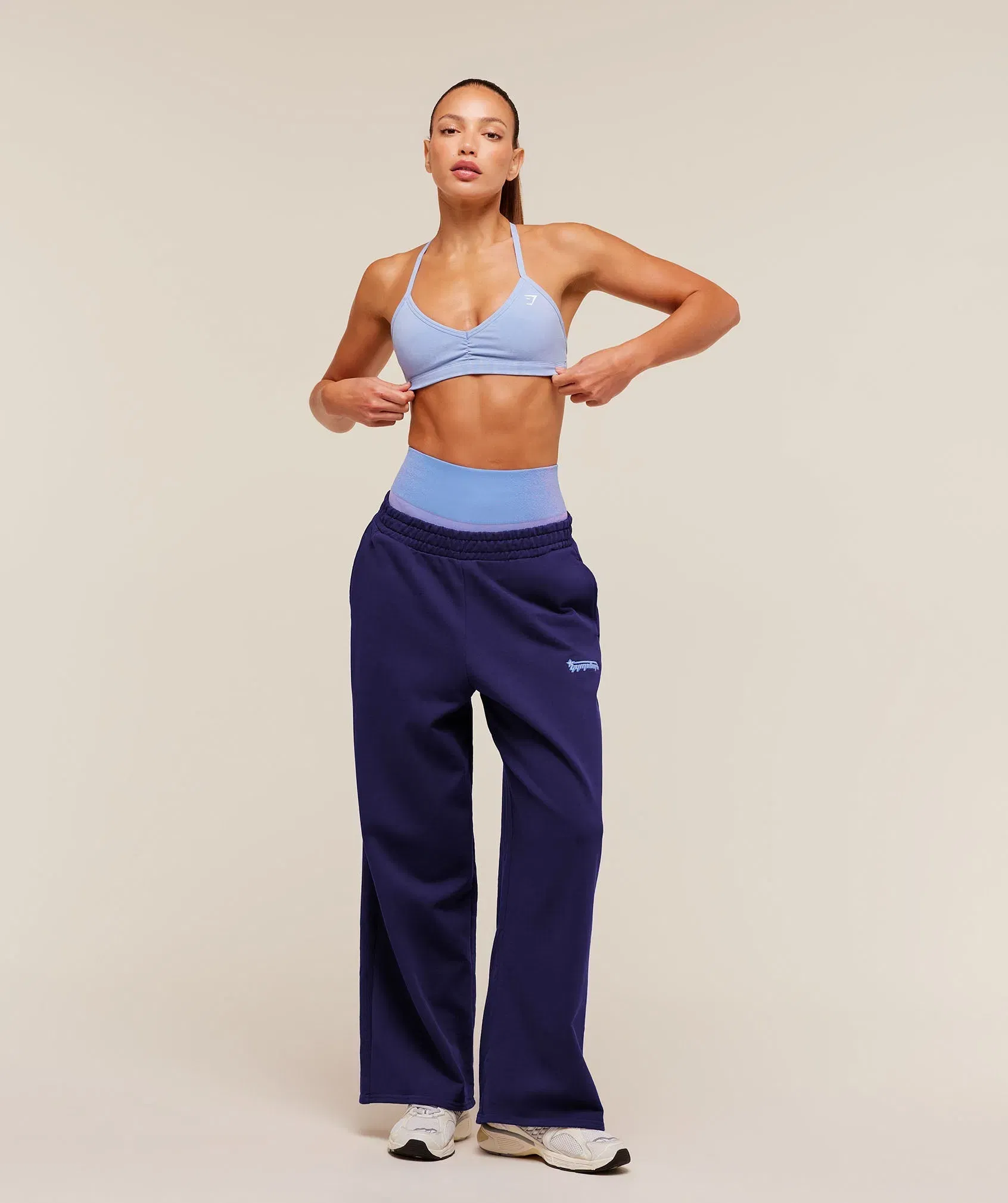Women's Gymshark Washed Minimal Sports Bra Steady Purple