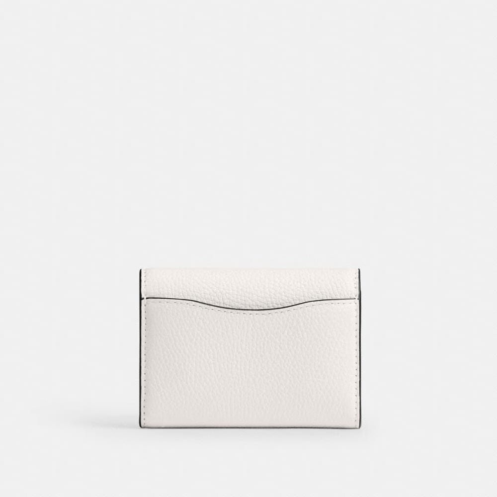 Coach Essential Flap Card Case Brass Chalk