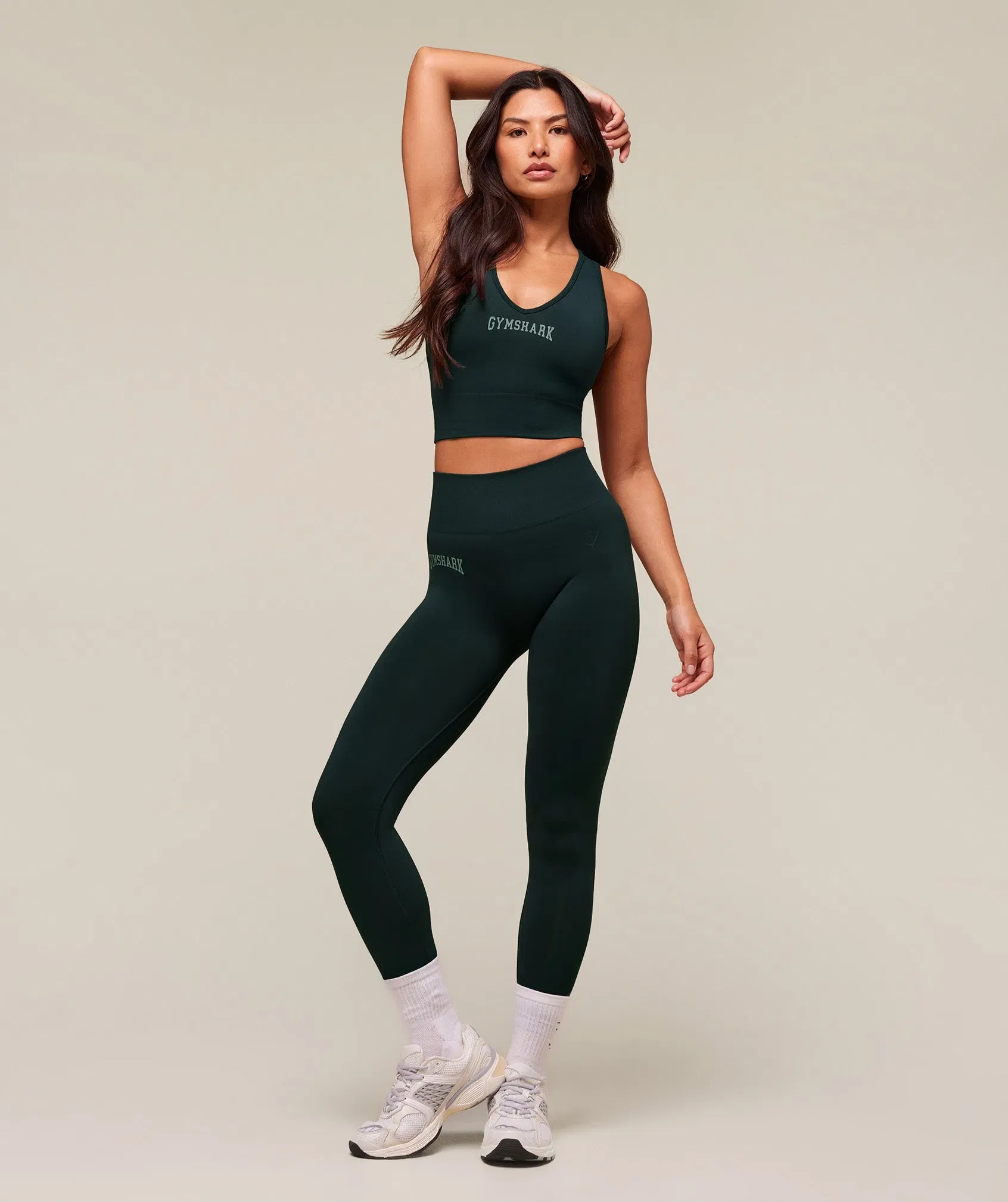 Women's Gymshark Everyday Seamless Graphic Leggings Darkest Teal