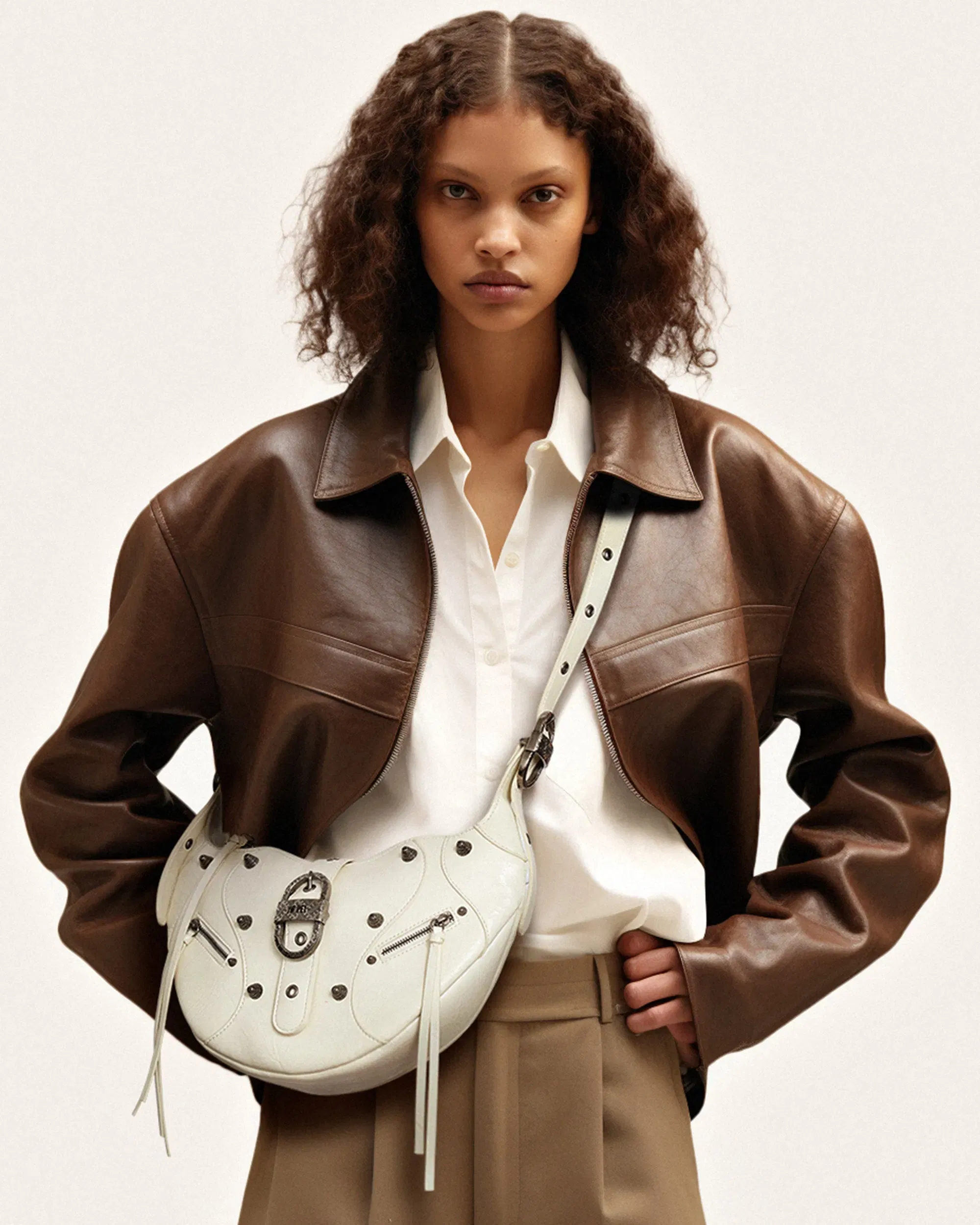 Jw Pei Tessa Crushed Shoulder Bag White